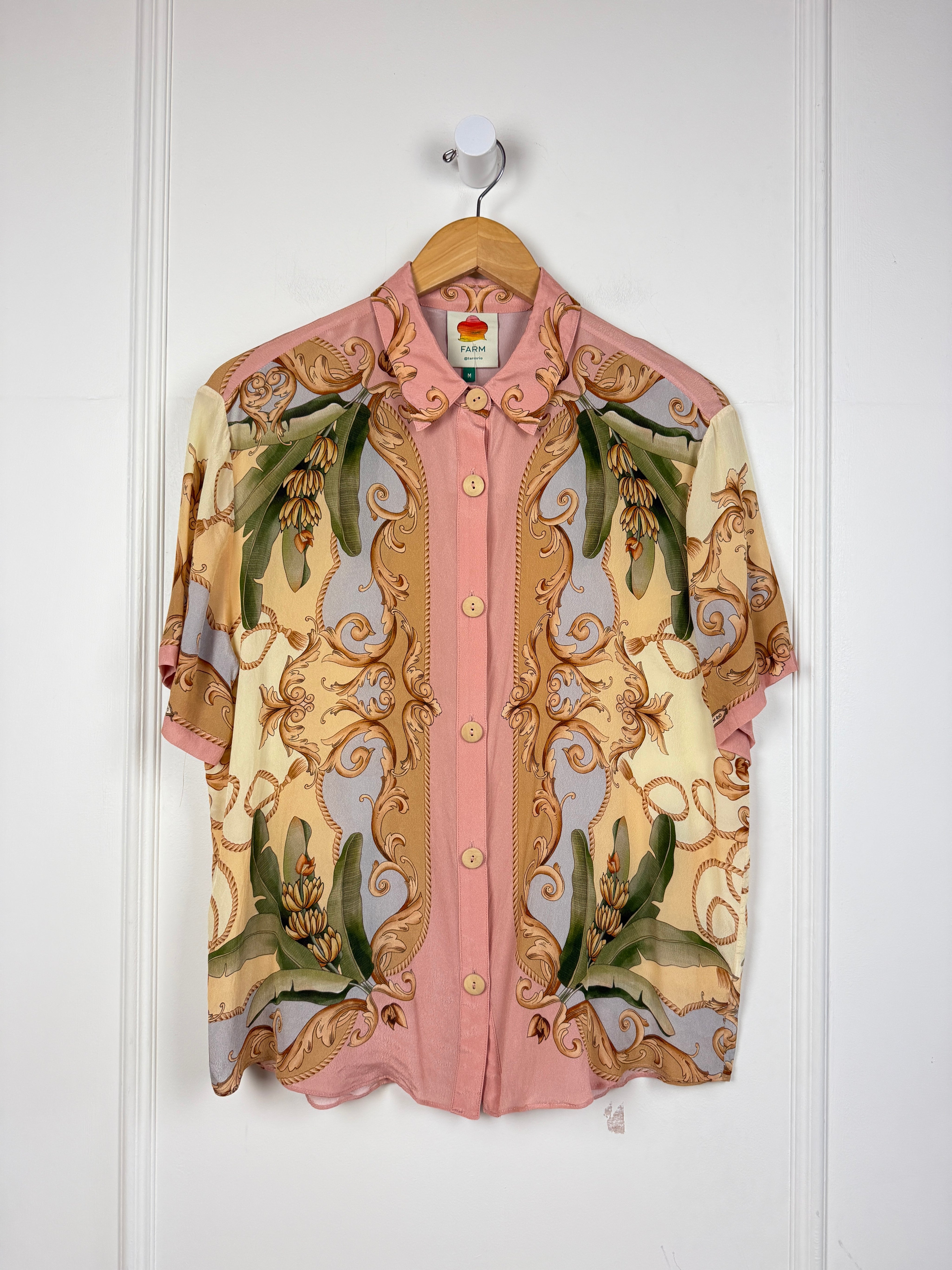 Farm Rio Banana Royalty Kalendoscope Shirt (M)