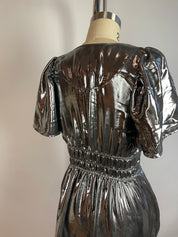 By Anthropologie Silver Dress (XXS)