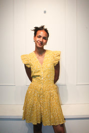 Cleobella Yellow Mini Dress (XS)