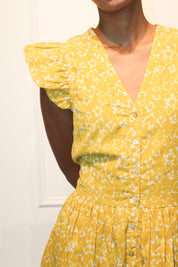Cleobella Yellow Mini Dress (XS)