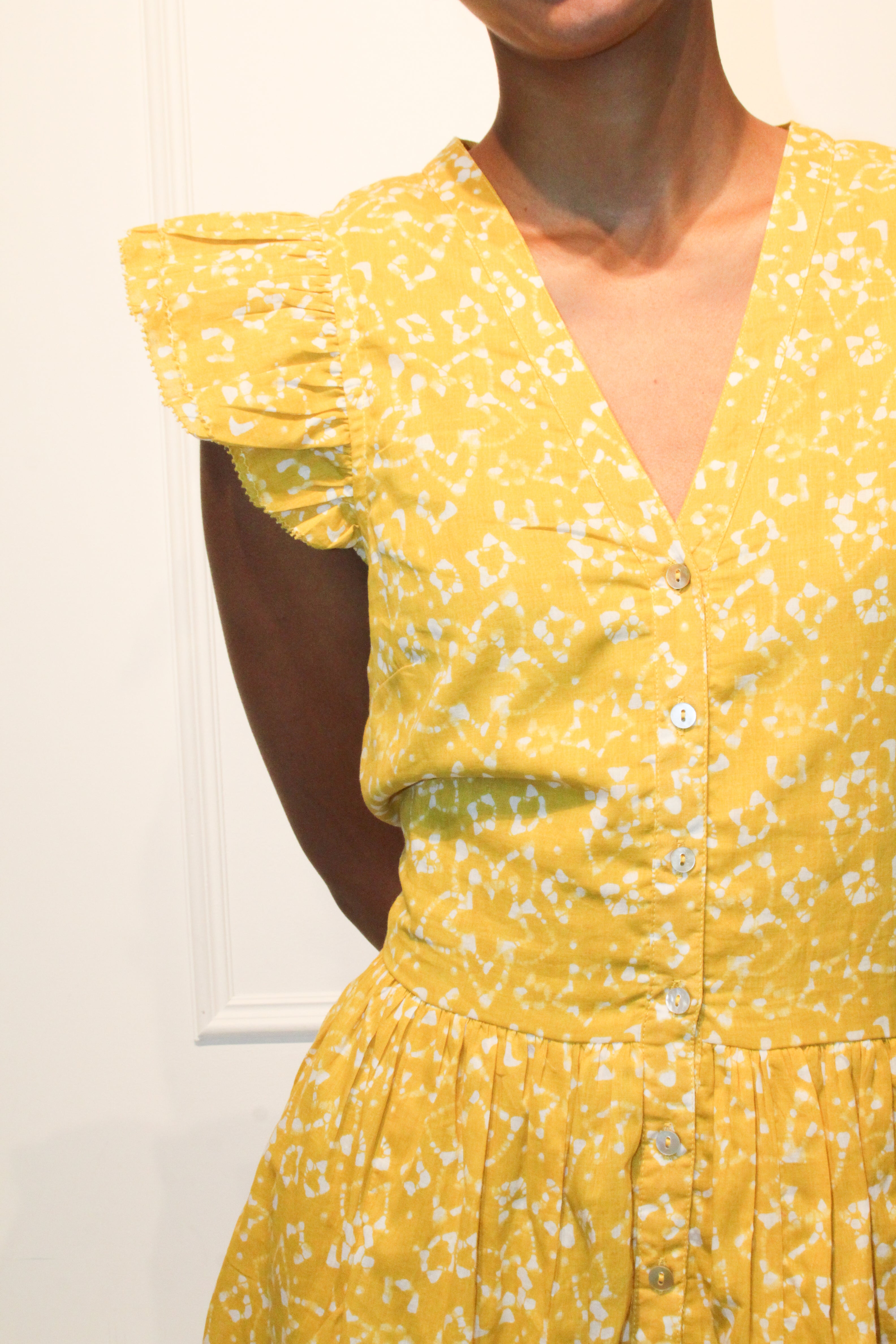 Cleobella Yellow Mini Dress (XS)