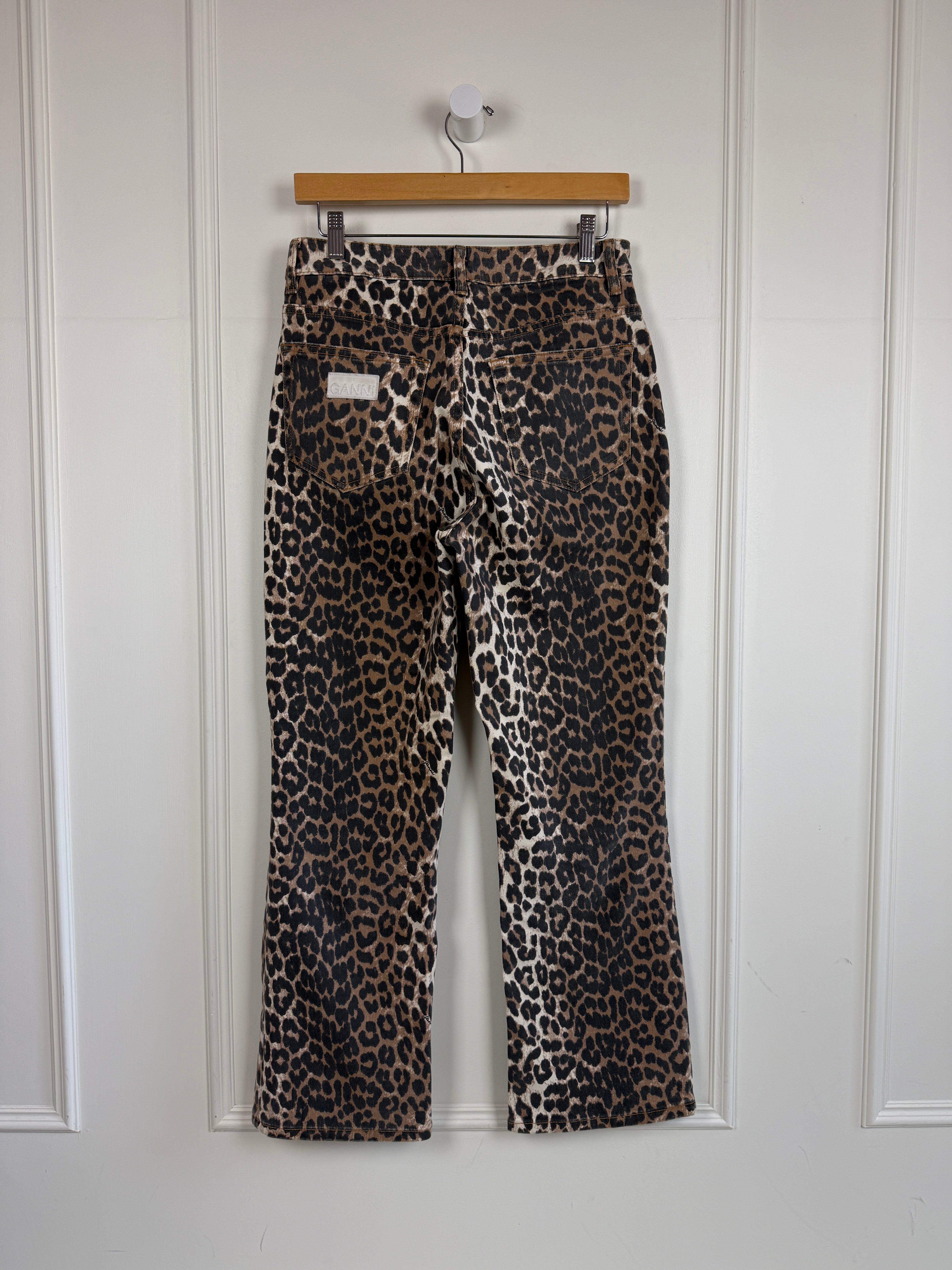 Ganni Betzy Cropped Cheetah Pants (4/27)