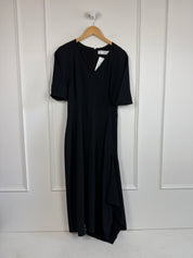 Victoria Beckham Black Midi Dress (10/L)