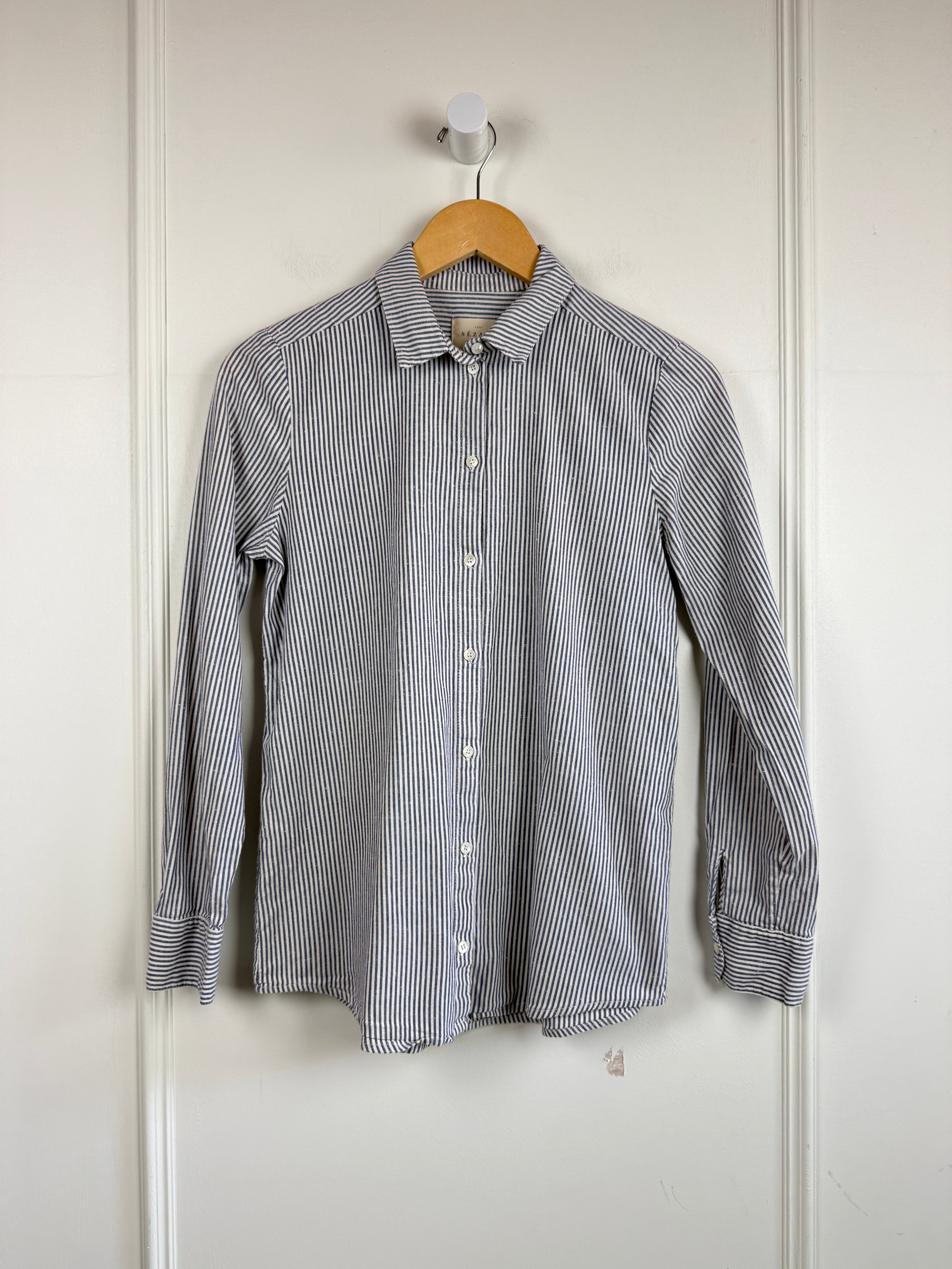Sezane Striped Button Down (XS/36)