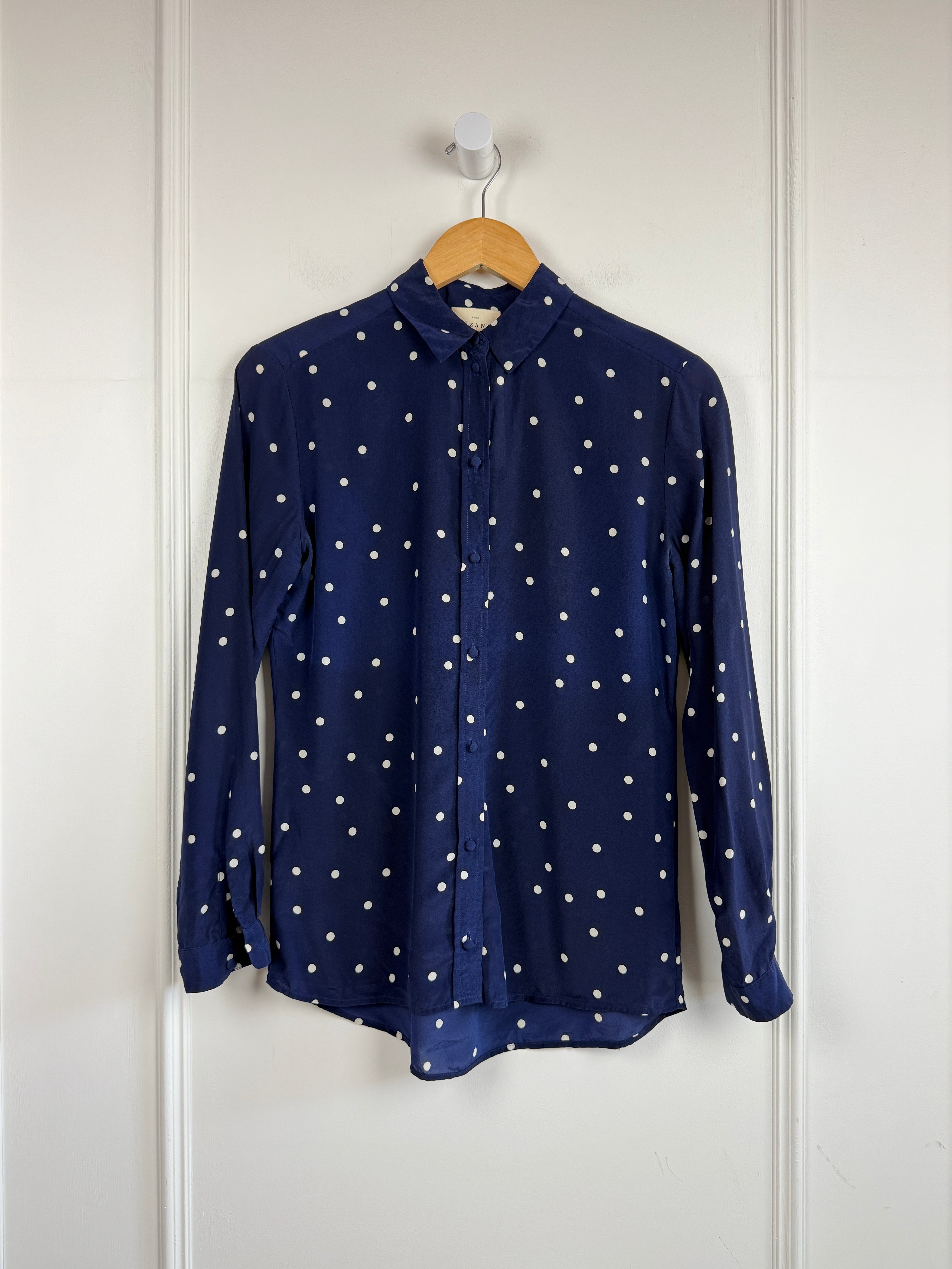 Sezane Silk Button Down (XS/34)