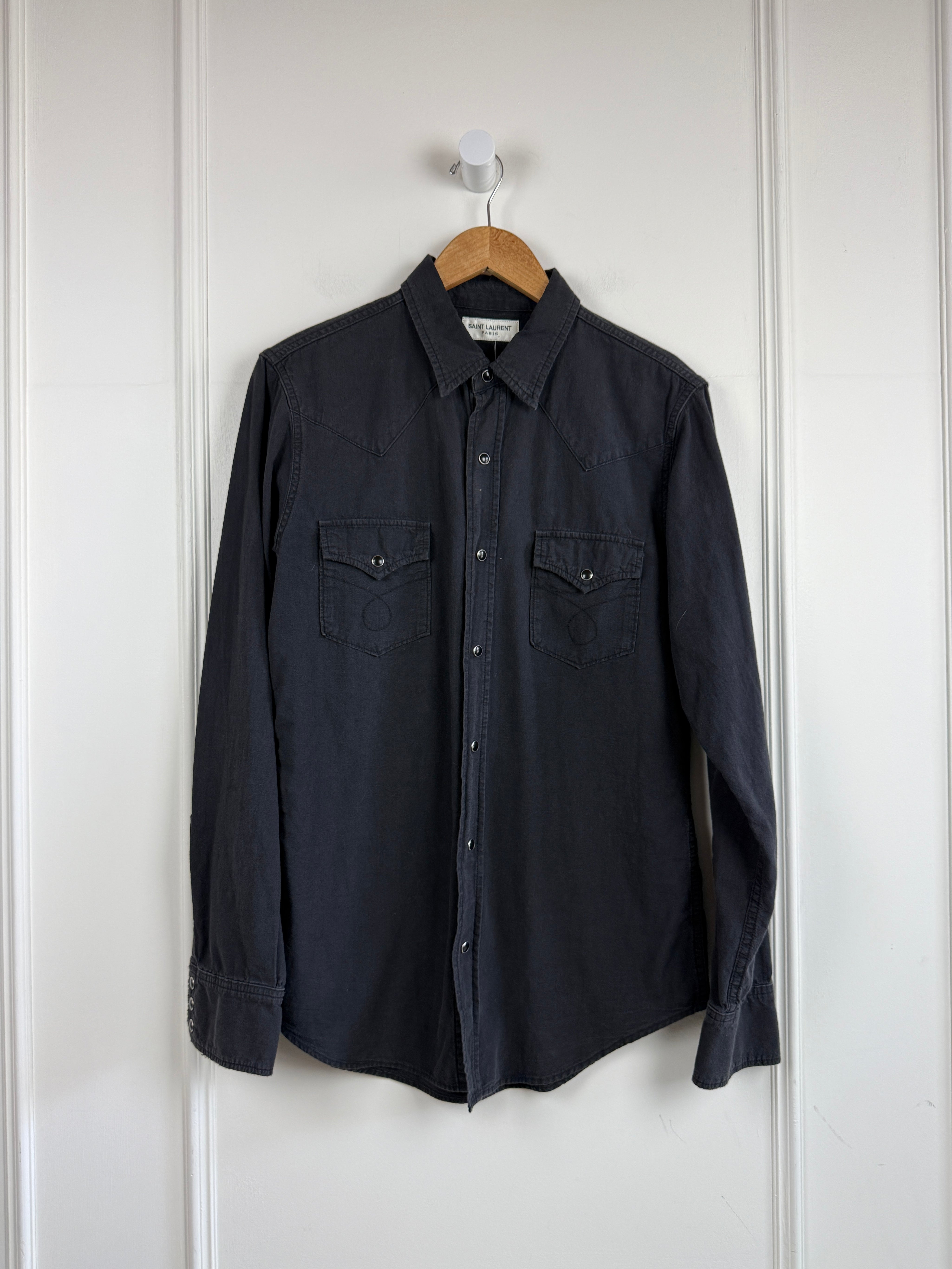 Saint Laurent Black Western Button Down (L)