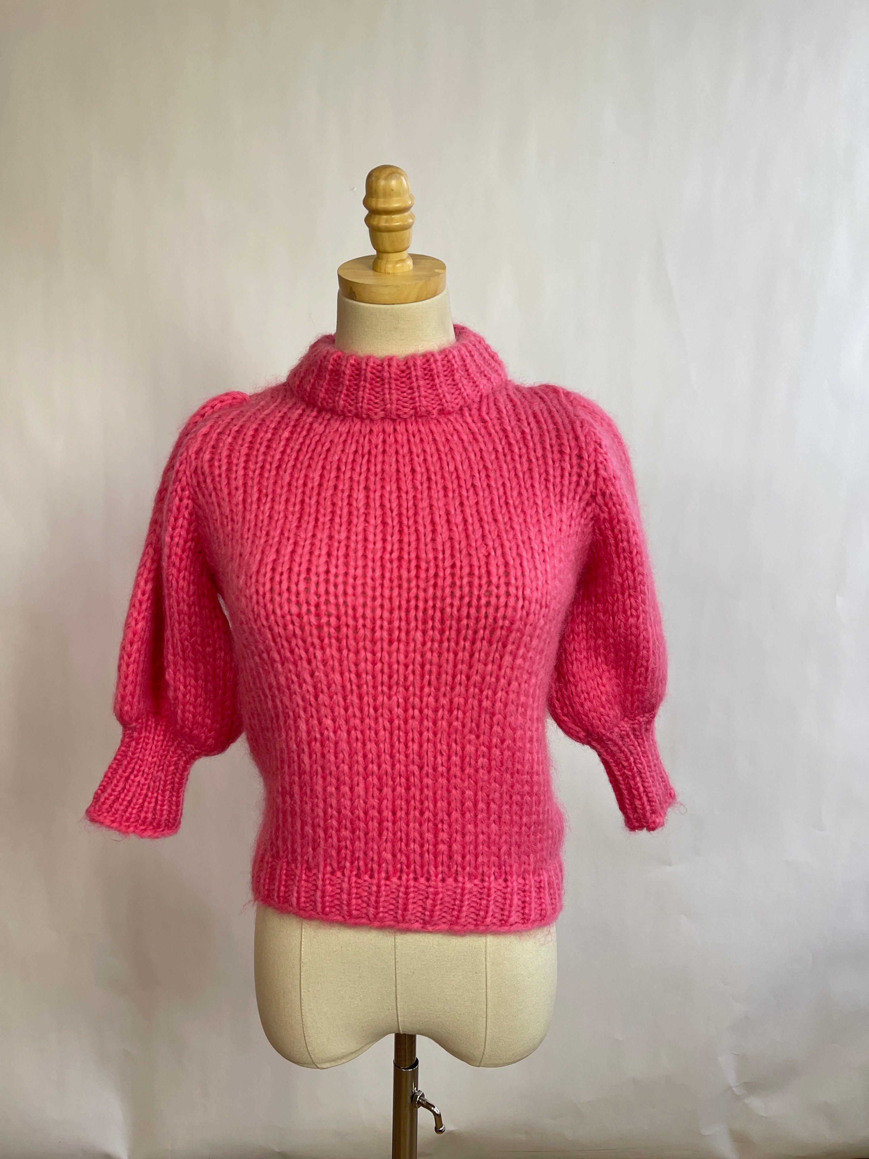 Ganni Pink Fuzzy Sweater (S)