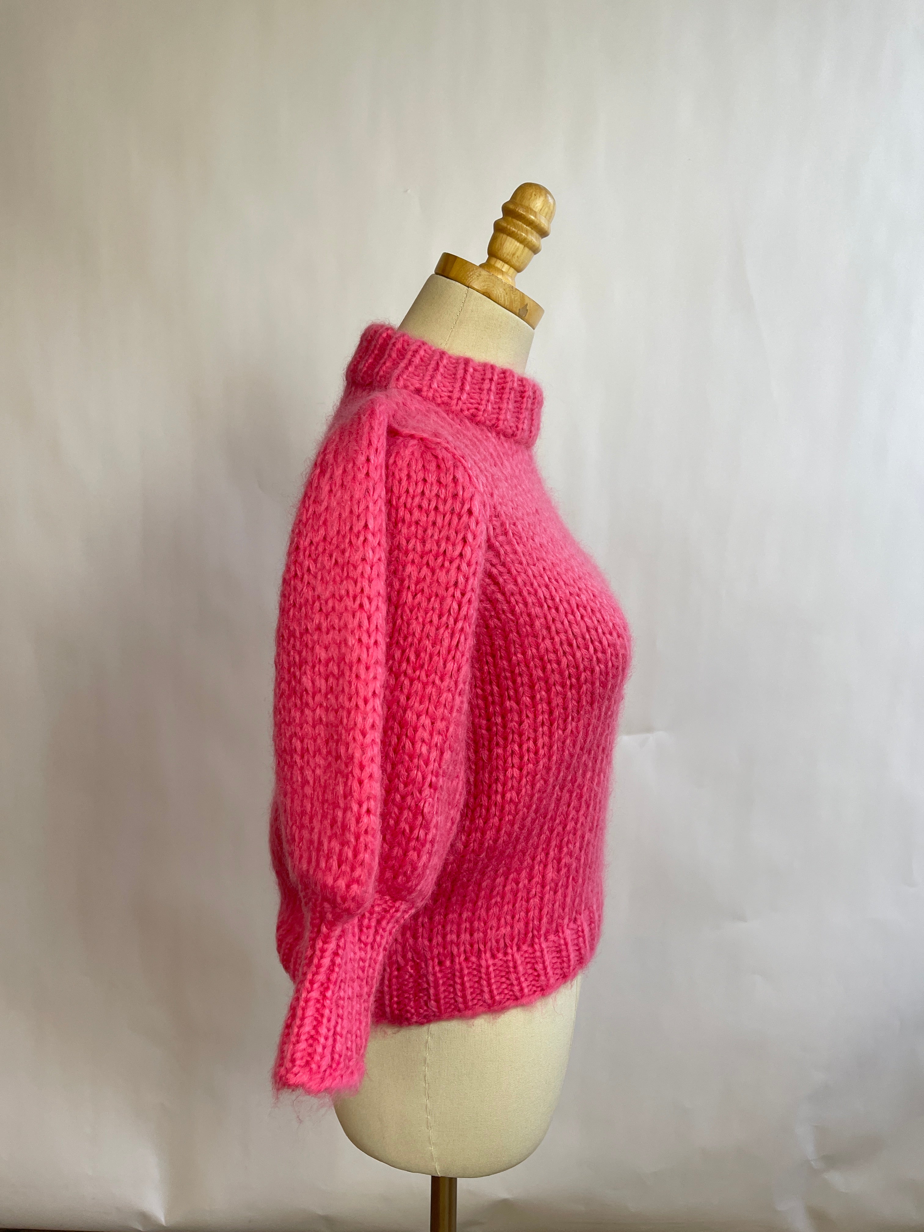 Ganni Pink Fuzzy Sweater (S)