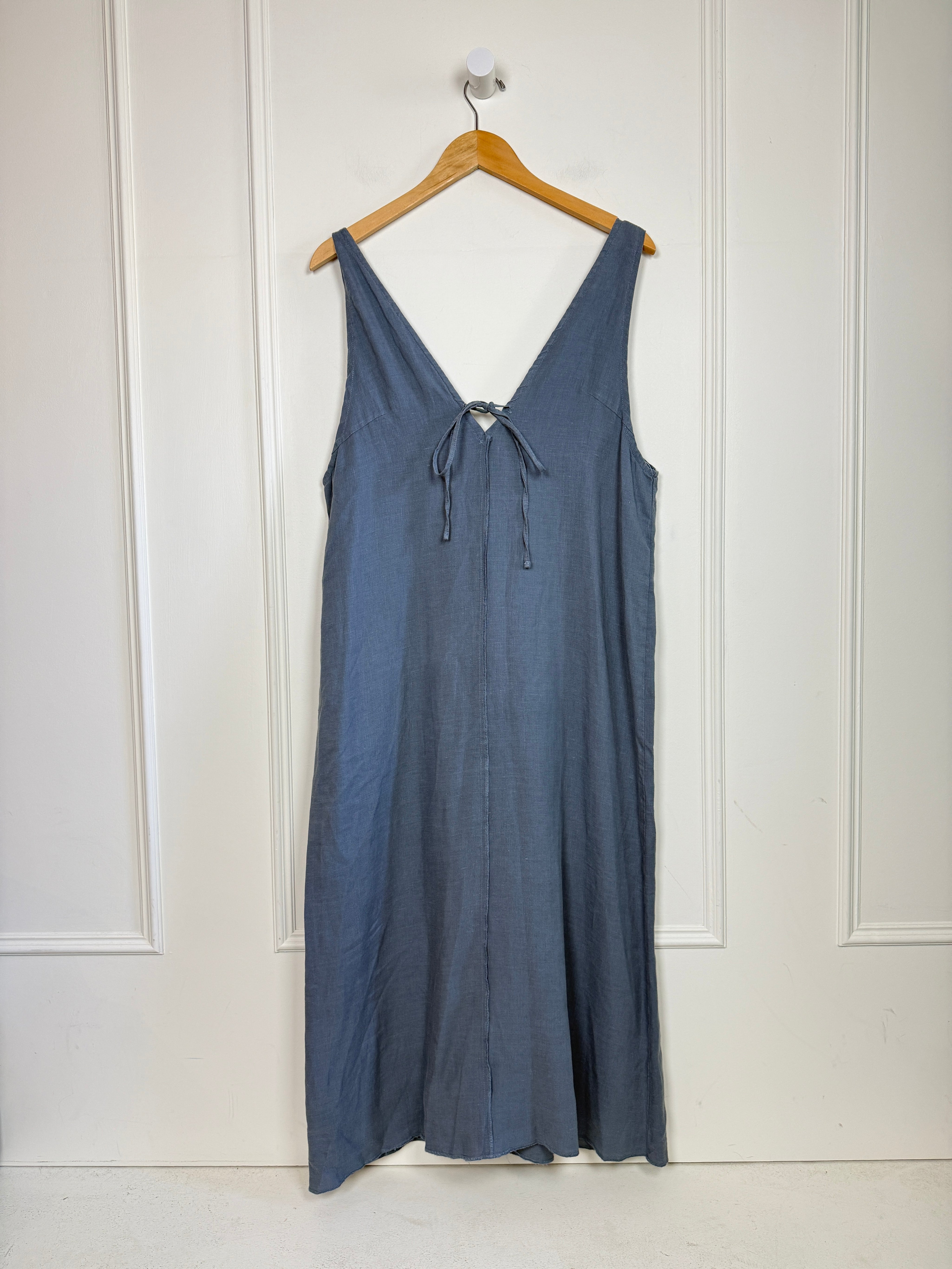 Deiji Studios Blue Linen Dress (M/L)