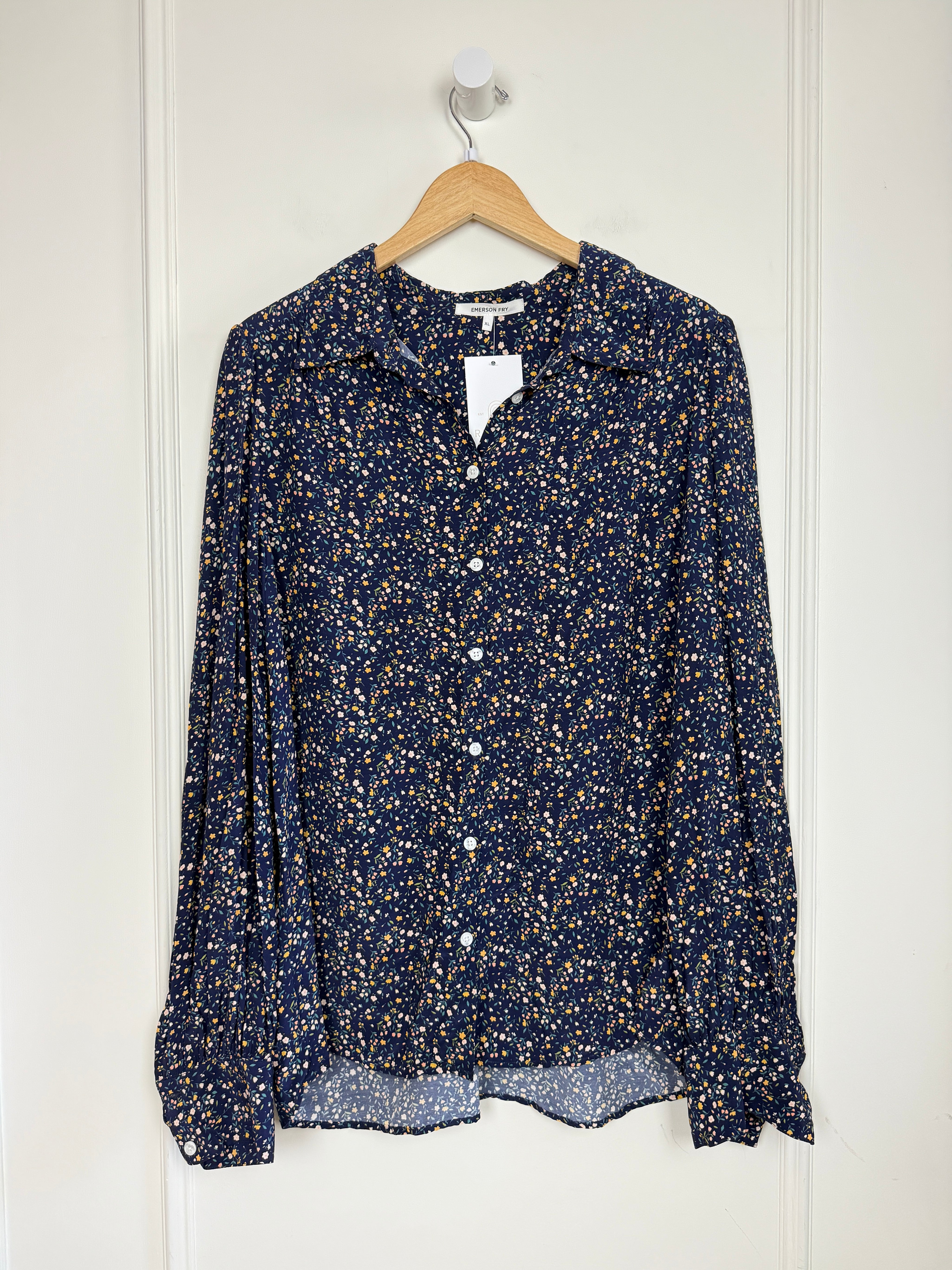 Emerson Fry Navy Floral Button Down (XL)