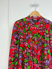 Saloni Red Floral Dress (6/M)