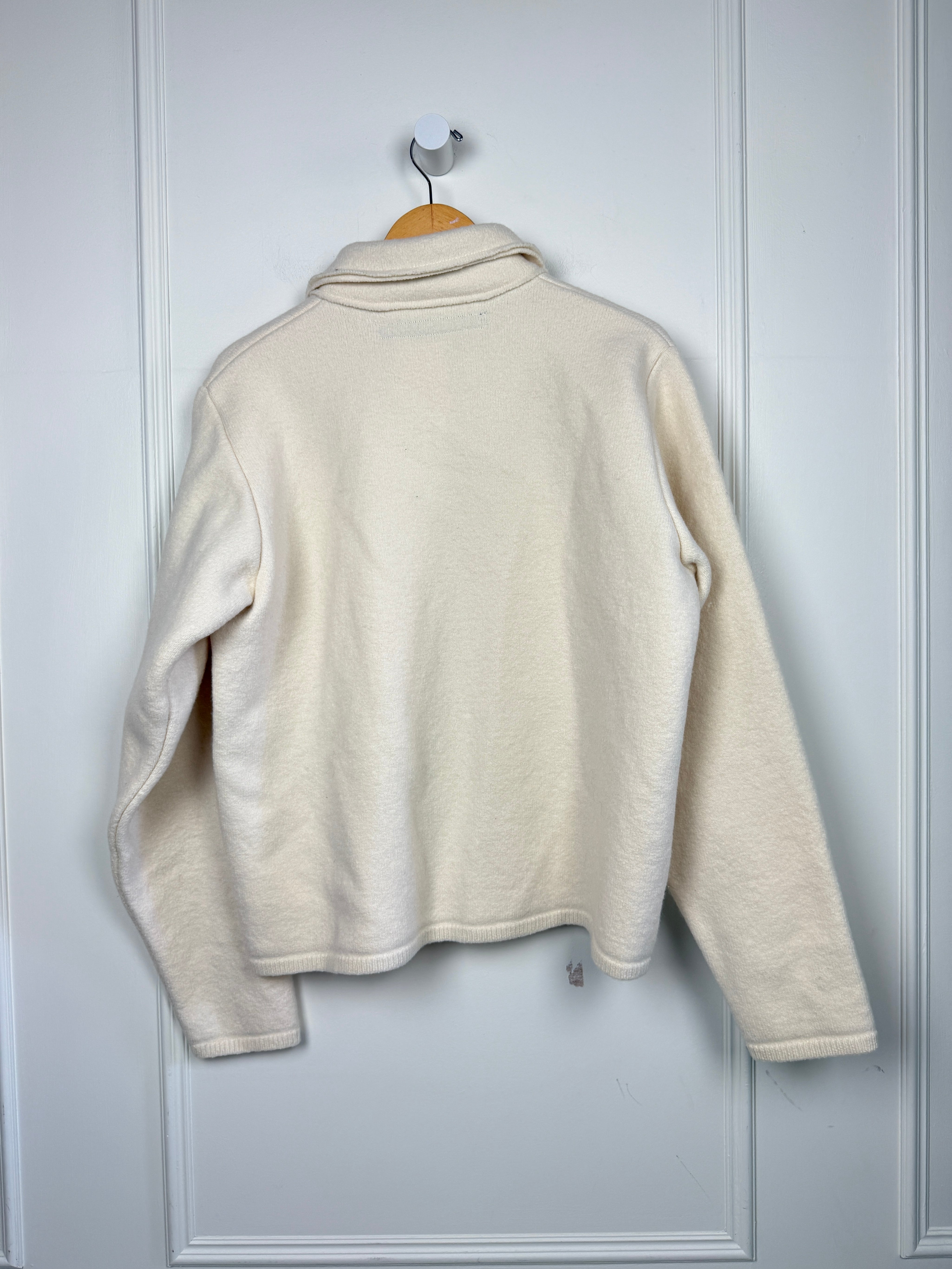 Kassl Editions White Boiled Wool Coat (S)