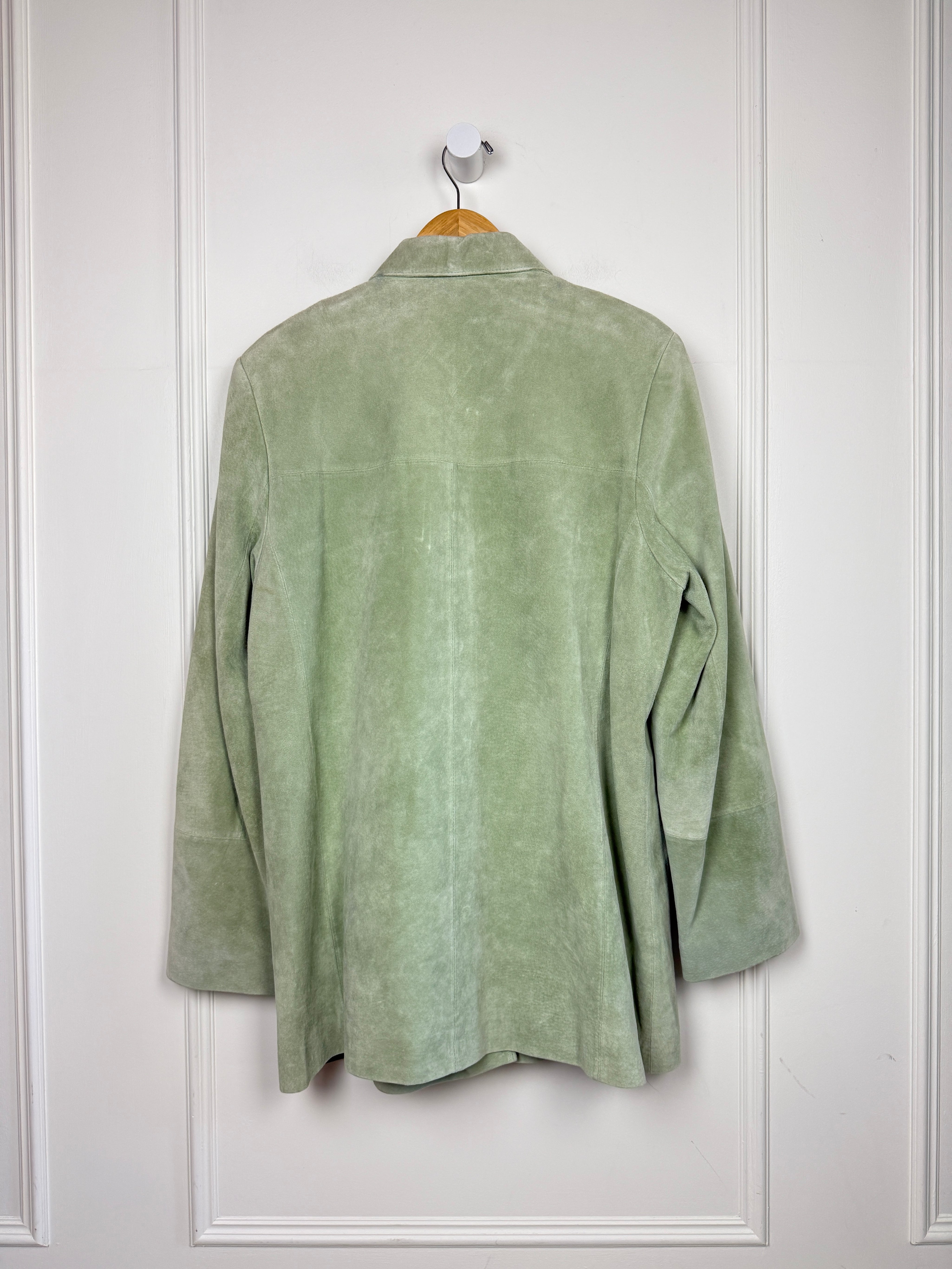 Vintage April Cornell Green Suede Coat (L)