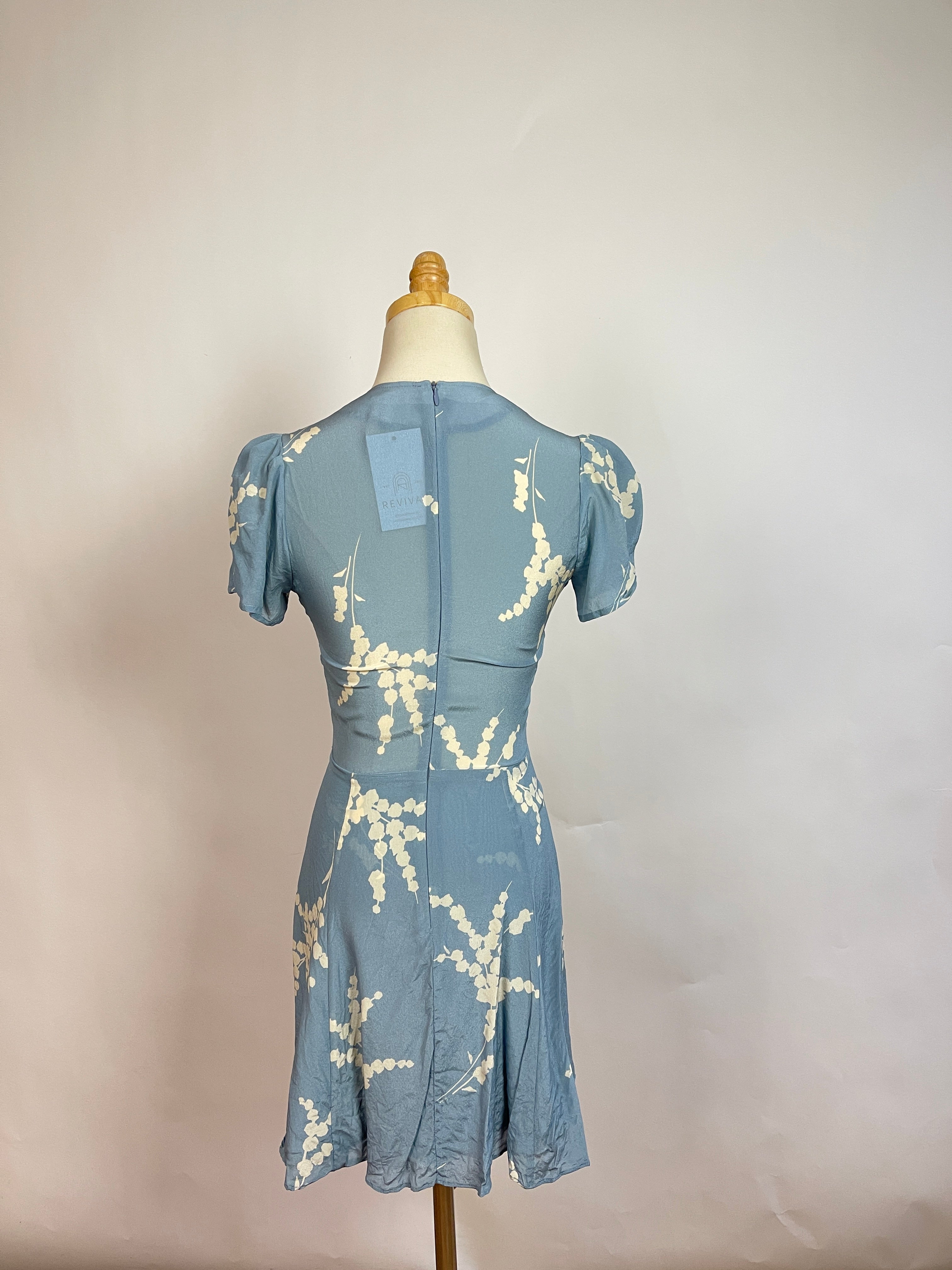 Realisation Par Blue Silk Mini Dress (XS)