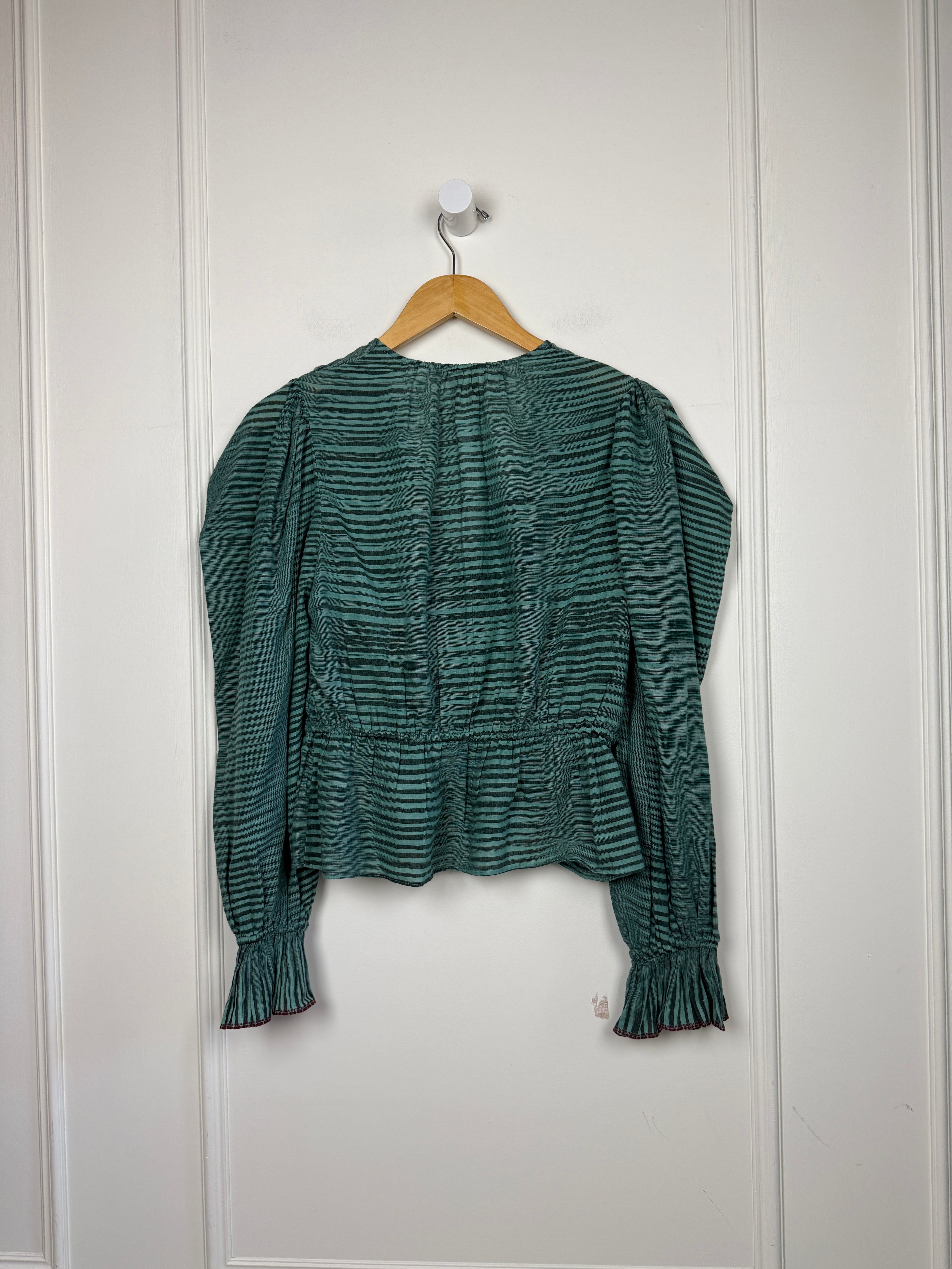 Ulla Johnson Blue Striped Blouse (4/S)