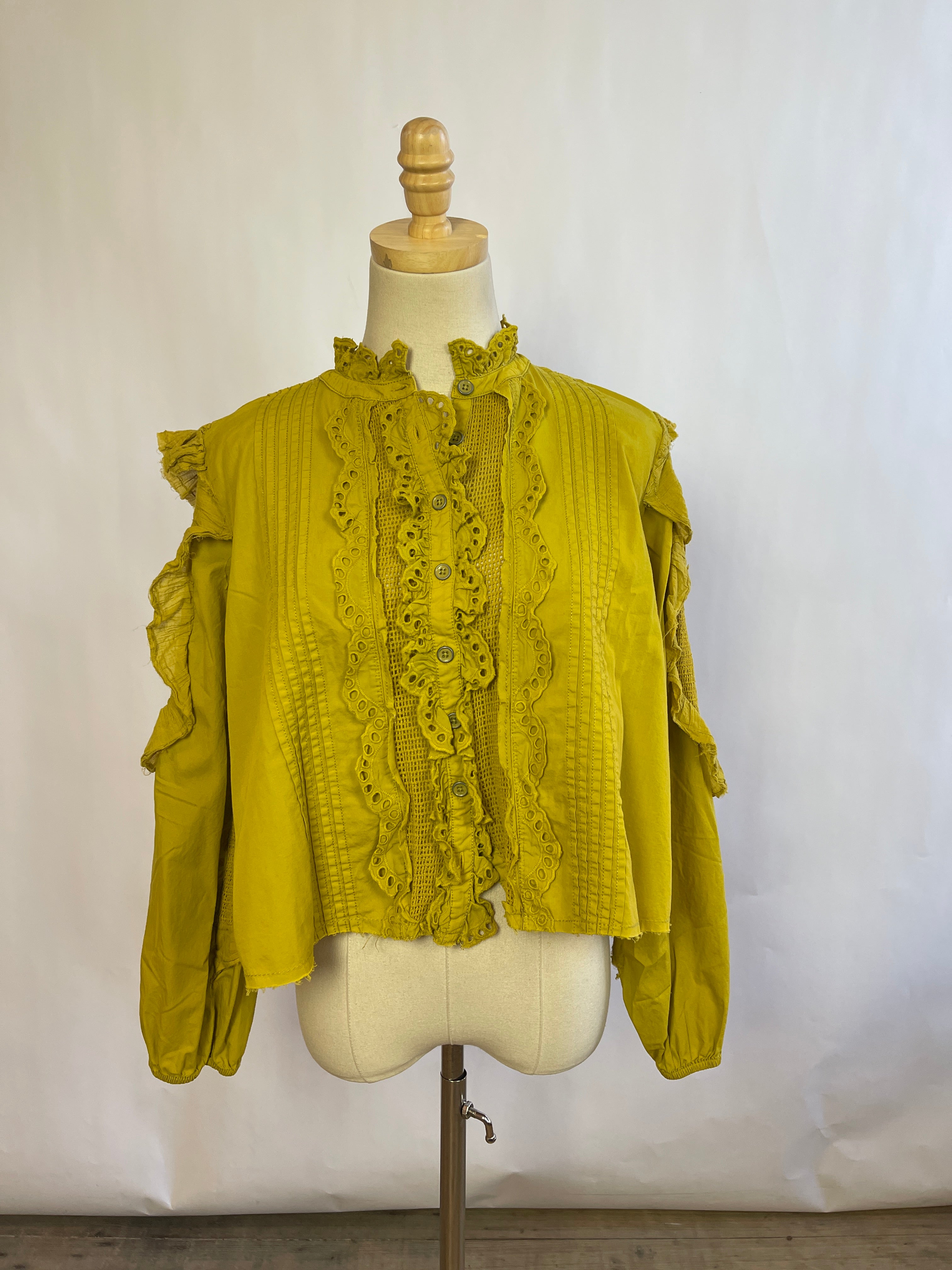 Free People Yellow Blouse (M)