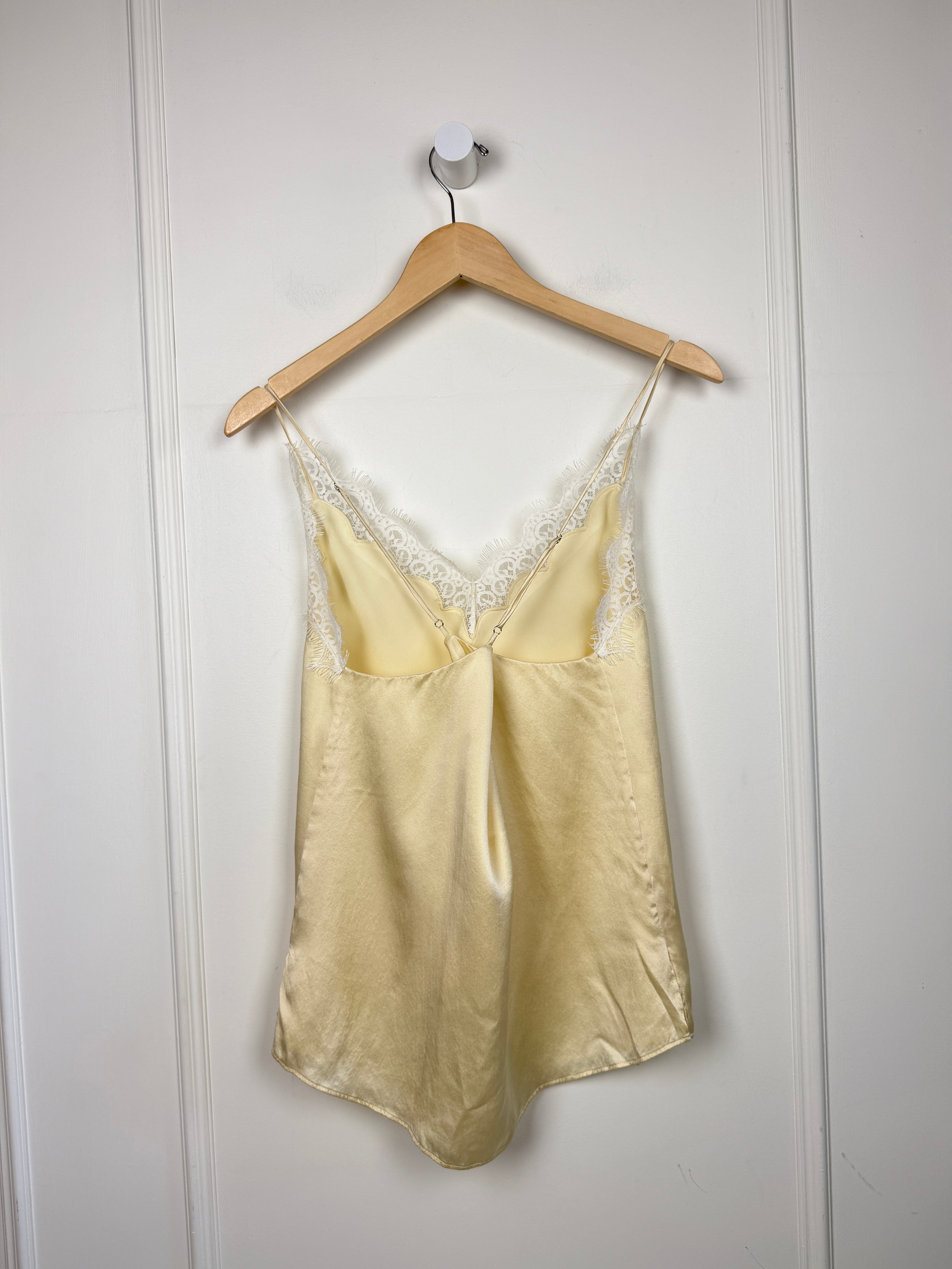 Cami NYC Butter Yellow Silk Tank (S)