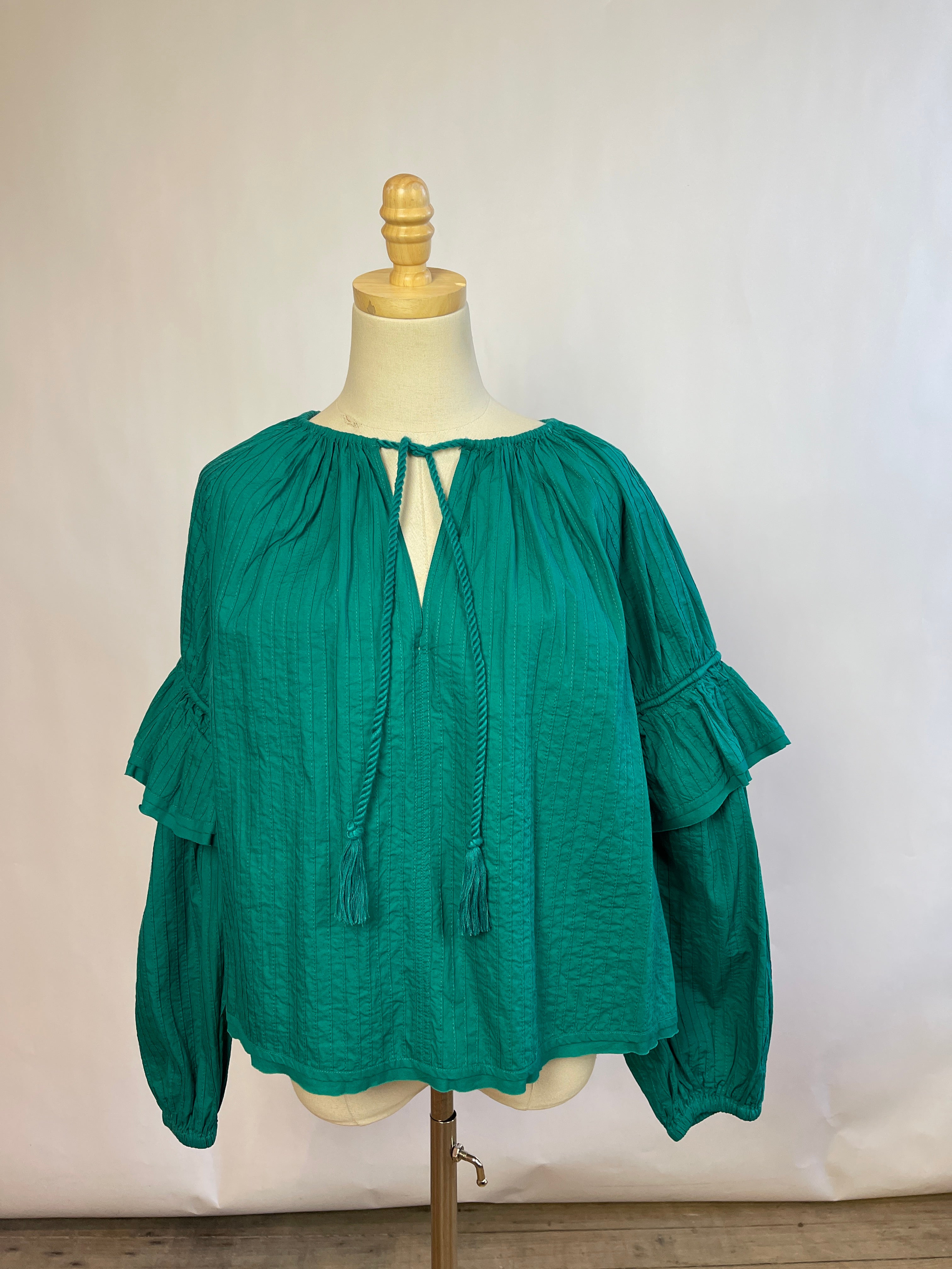 Ulla Johnson Teal Blouse (6/M)