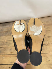 Maison Margiela Paper Faux Leather Tabi Sandals (39)