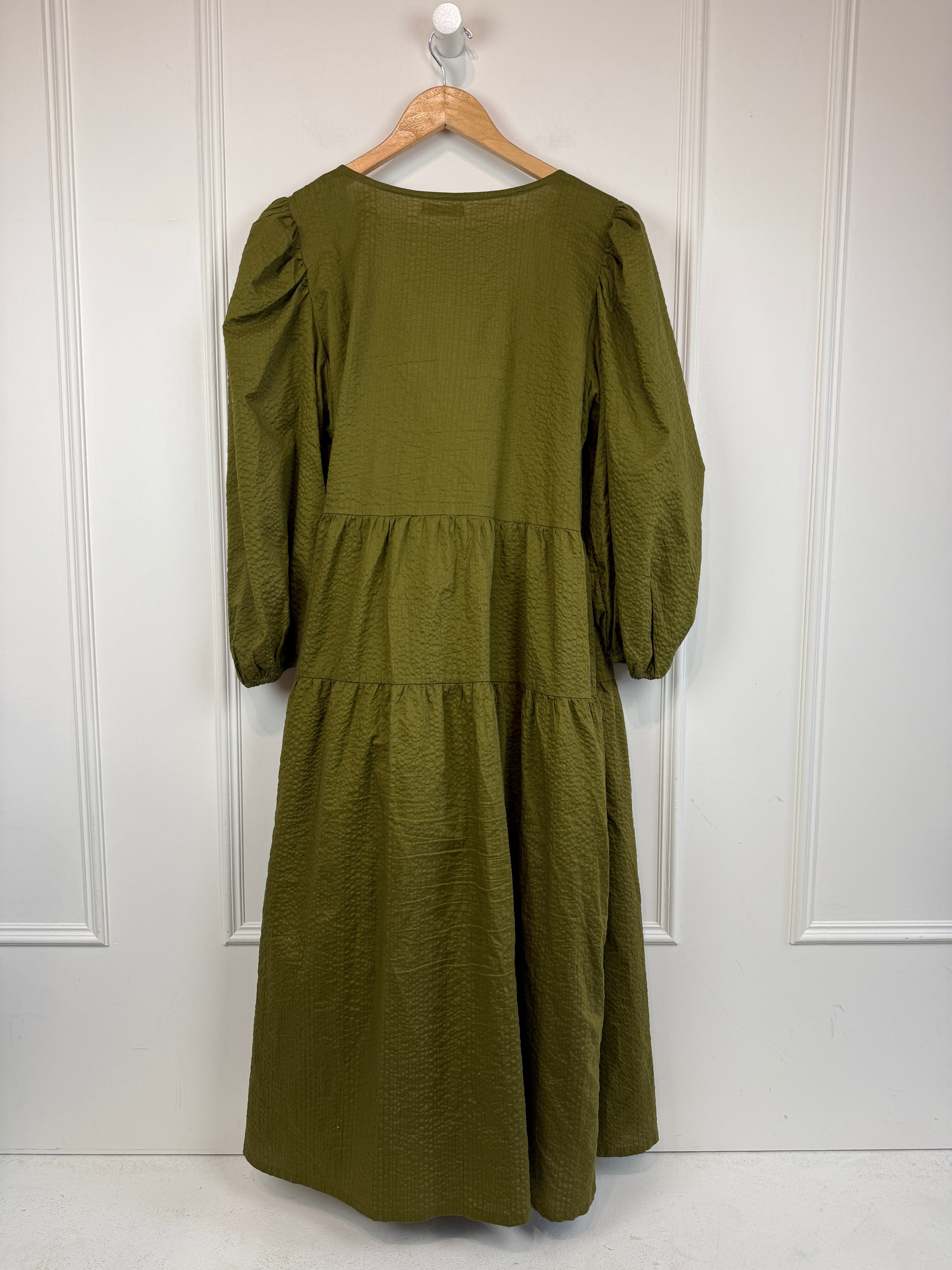 A Bronze Age Green Wrap Dress (L)