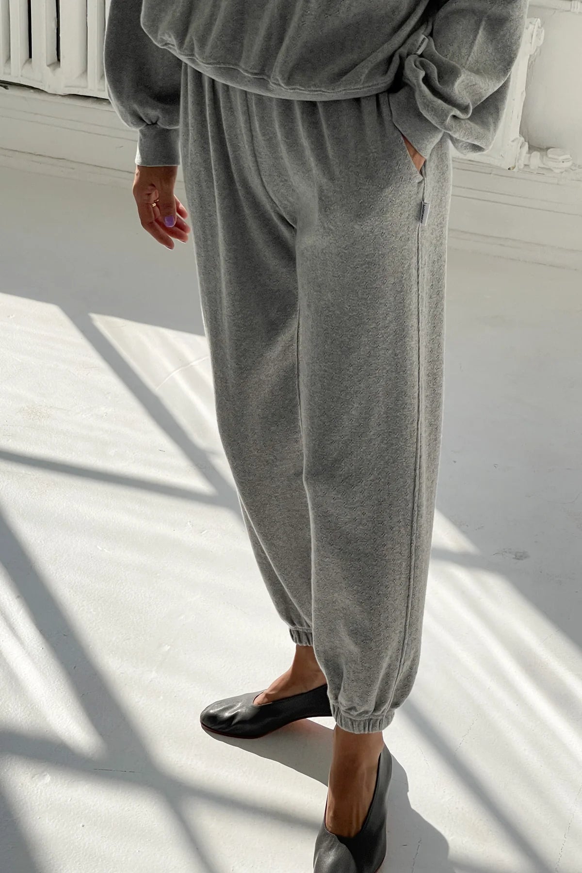 Le Bon Shoppe - Pointelle Serene Jogger | Melange Grey
