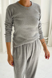 Le Bon Shoppe - Pointelle Fundamental Tee | Melange Grey