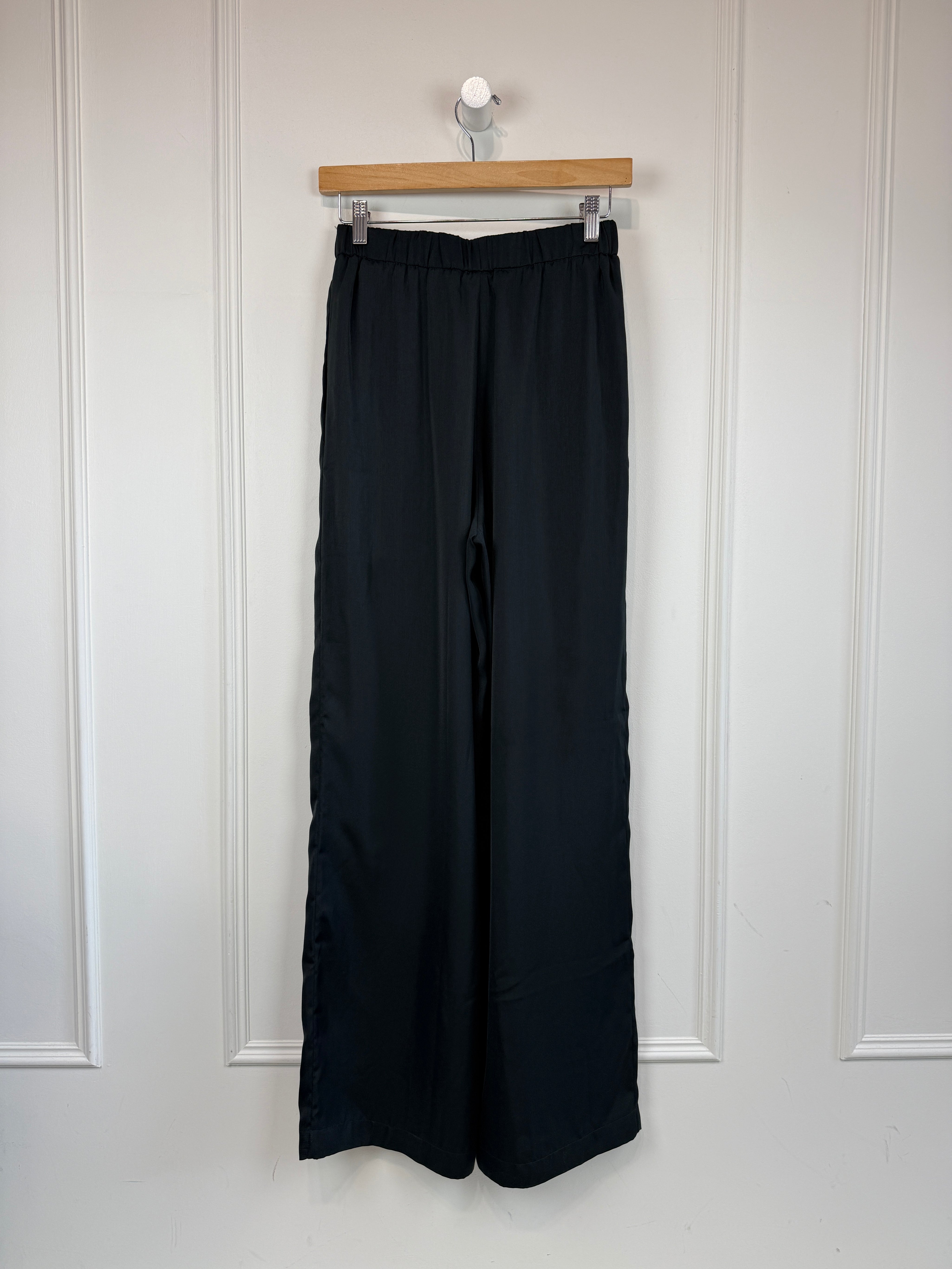 Ciao Lucia Black Satin Pants (XS)