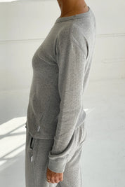 Le Bon Shoppe - Pointelle Fundamental Tee | Melange Grey