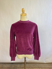 Suzi Kondi Purple Velour Sweatshirt (S)