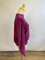 Suzi Kondi Purple Velour Sweatshirt (S)