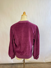 Suzi Kondi Purple Velour Sweatshirt (S)