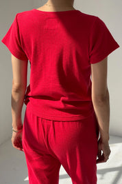 Le Bon Shoppe - Pointelle Babe Tee | Red Apple