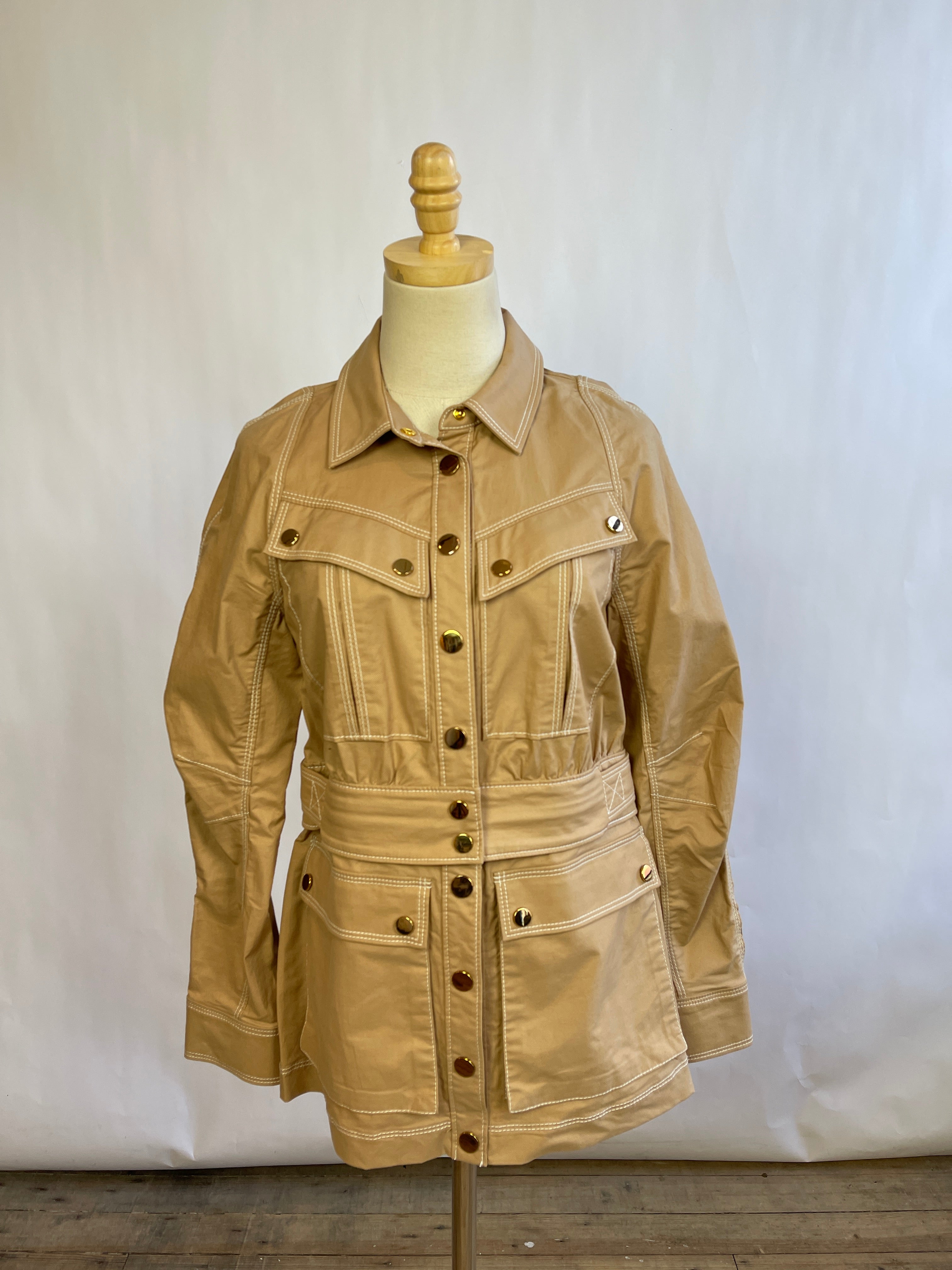 Veronica Beard Khaki Jacket (6/M)