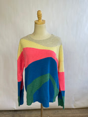 White + Warren Pattern Sweater (L)