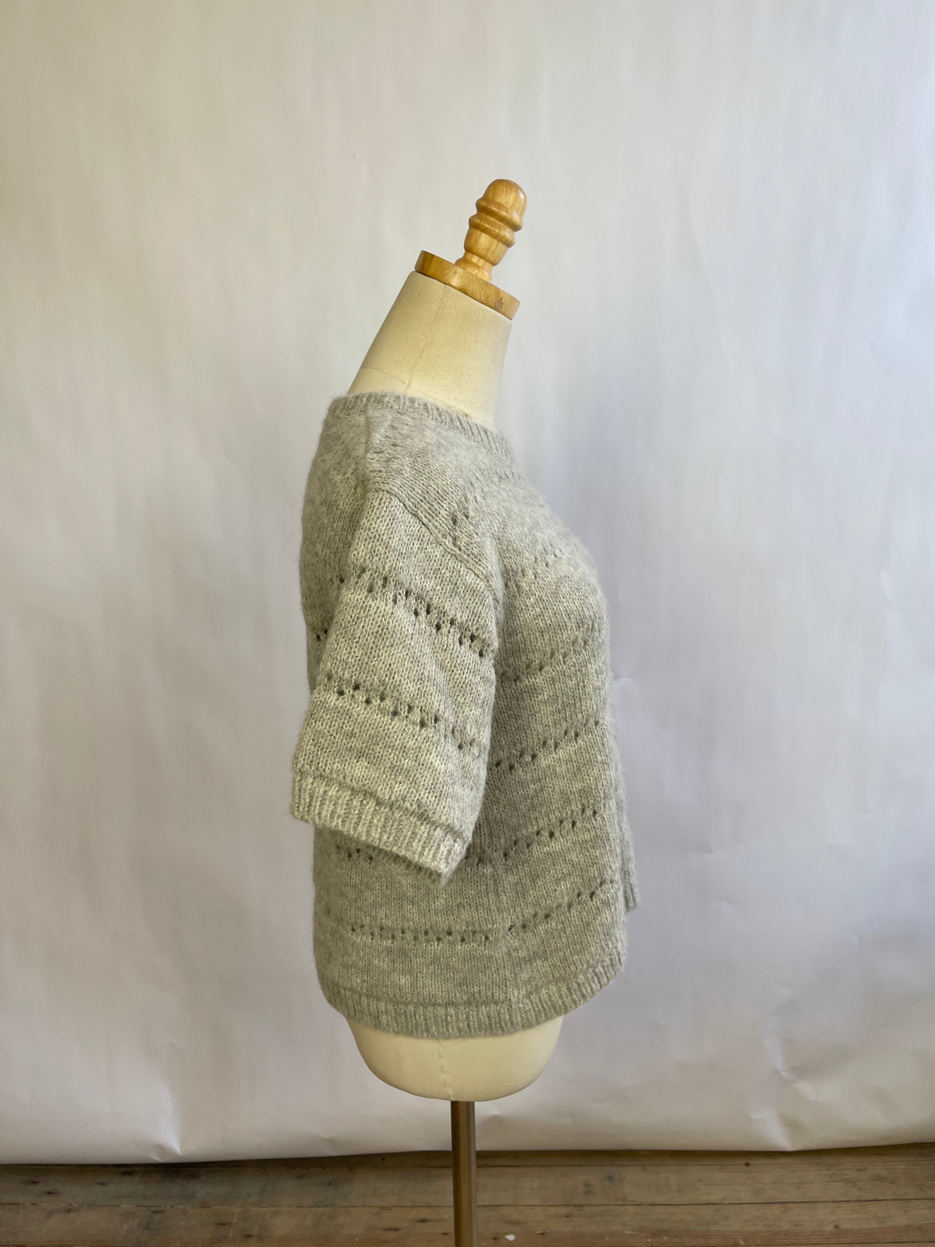 Atelier Delphine Grey Knit Sweater Top (M)