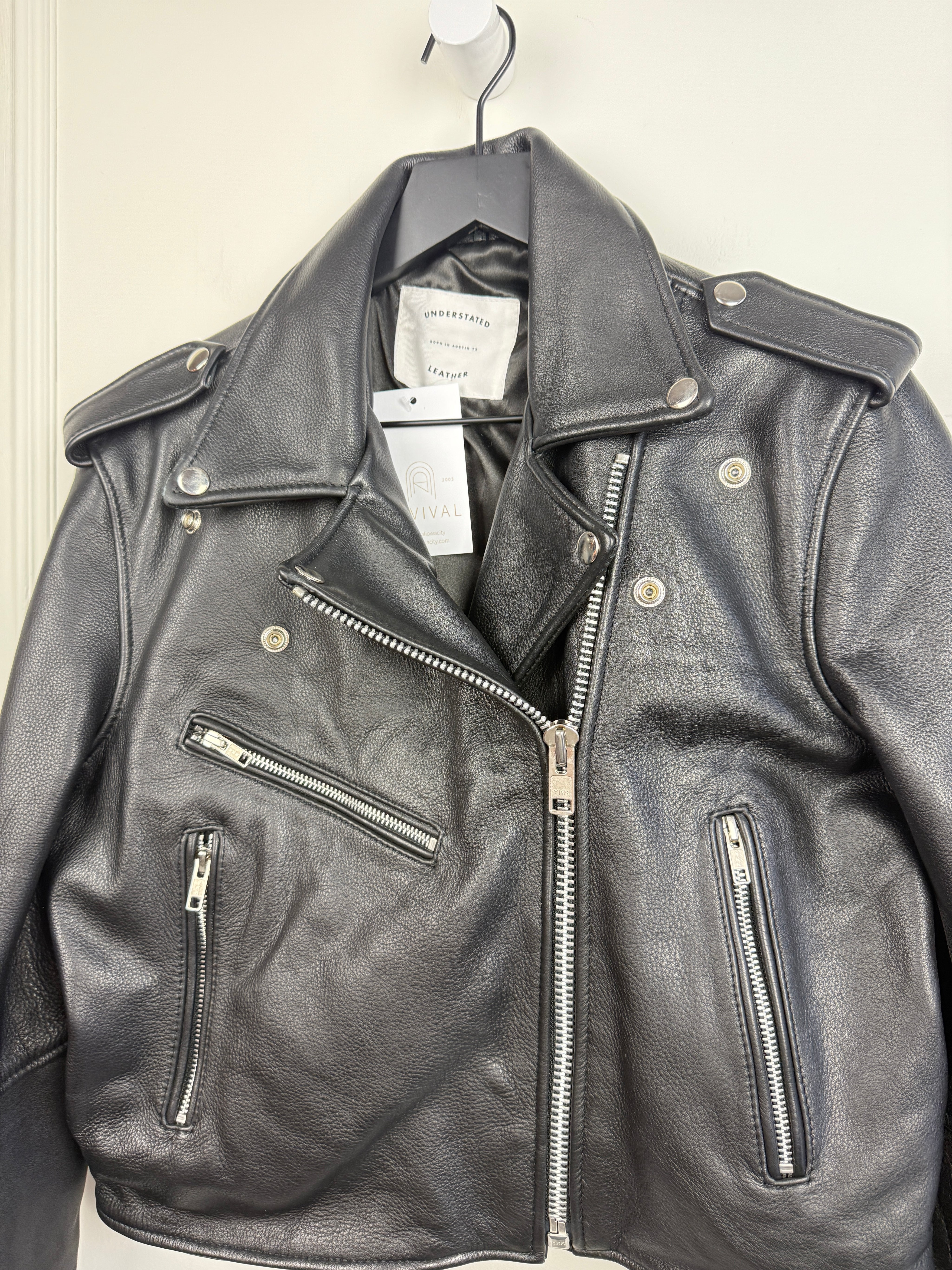 Understated Leather Classic Leather Jacket (L)