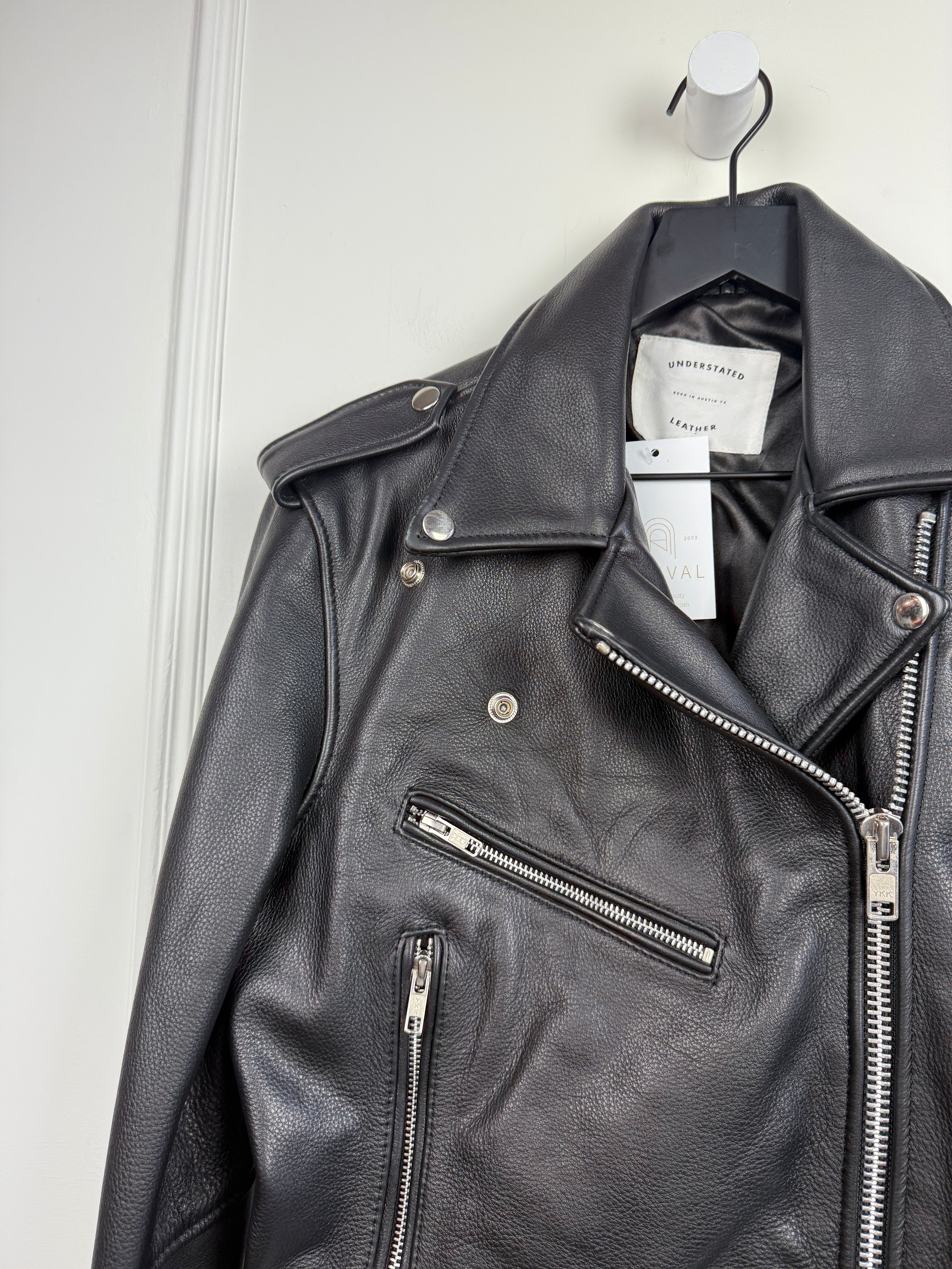 Understated Leather Classic Leather Jacket (L)