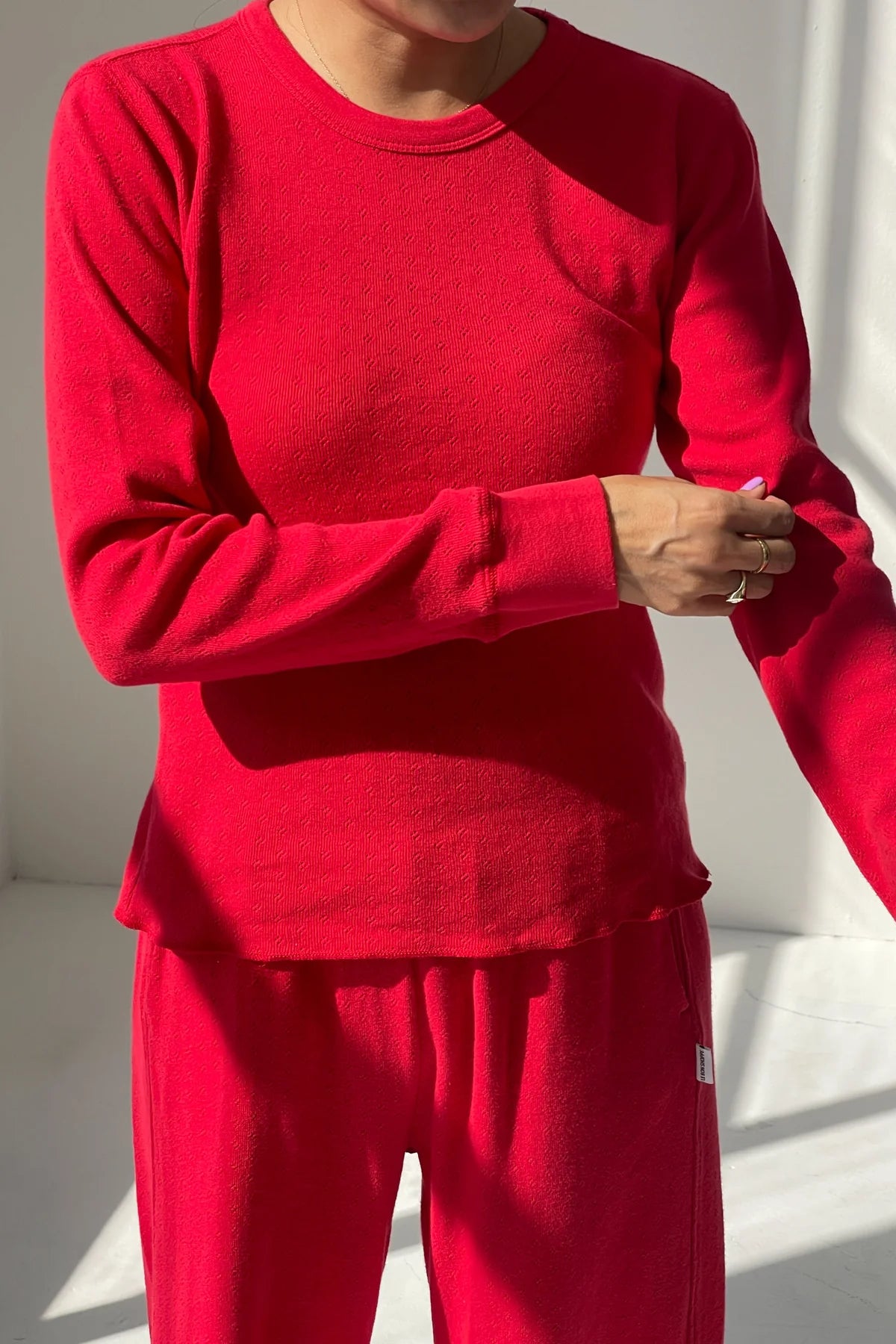 Le Bon Shoppe - Pointelle Fundamental Tee | Red Apple