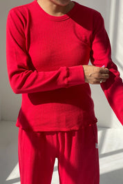 Le Bon Shoppe - Pointelle Fundamental Tee | Red Apple