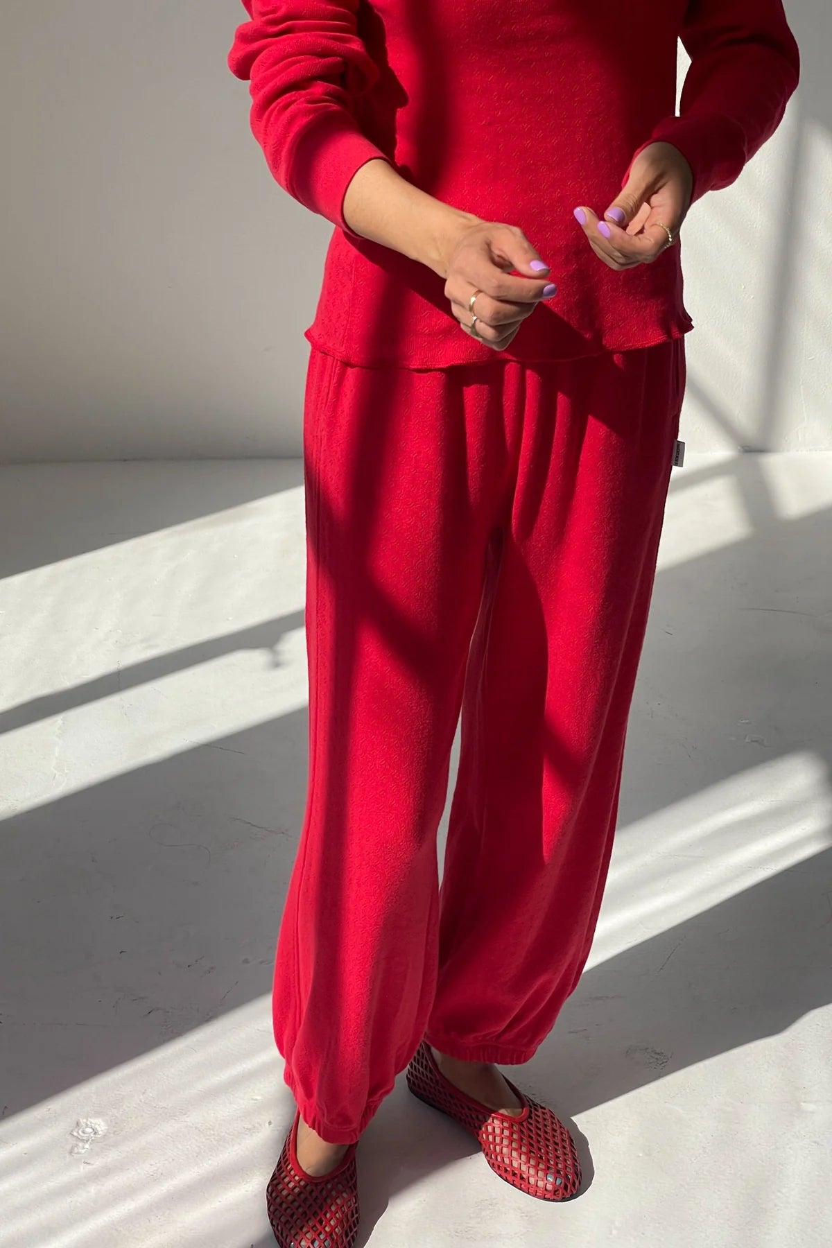 Le Bon Shoppe - Pointelle Balloon Pants | Red Apple