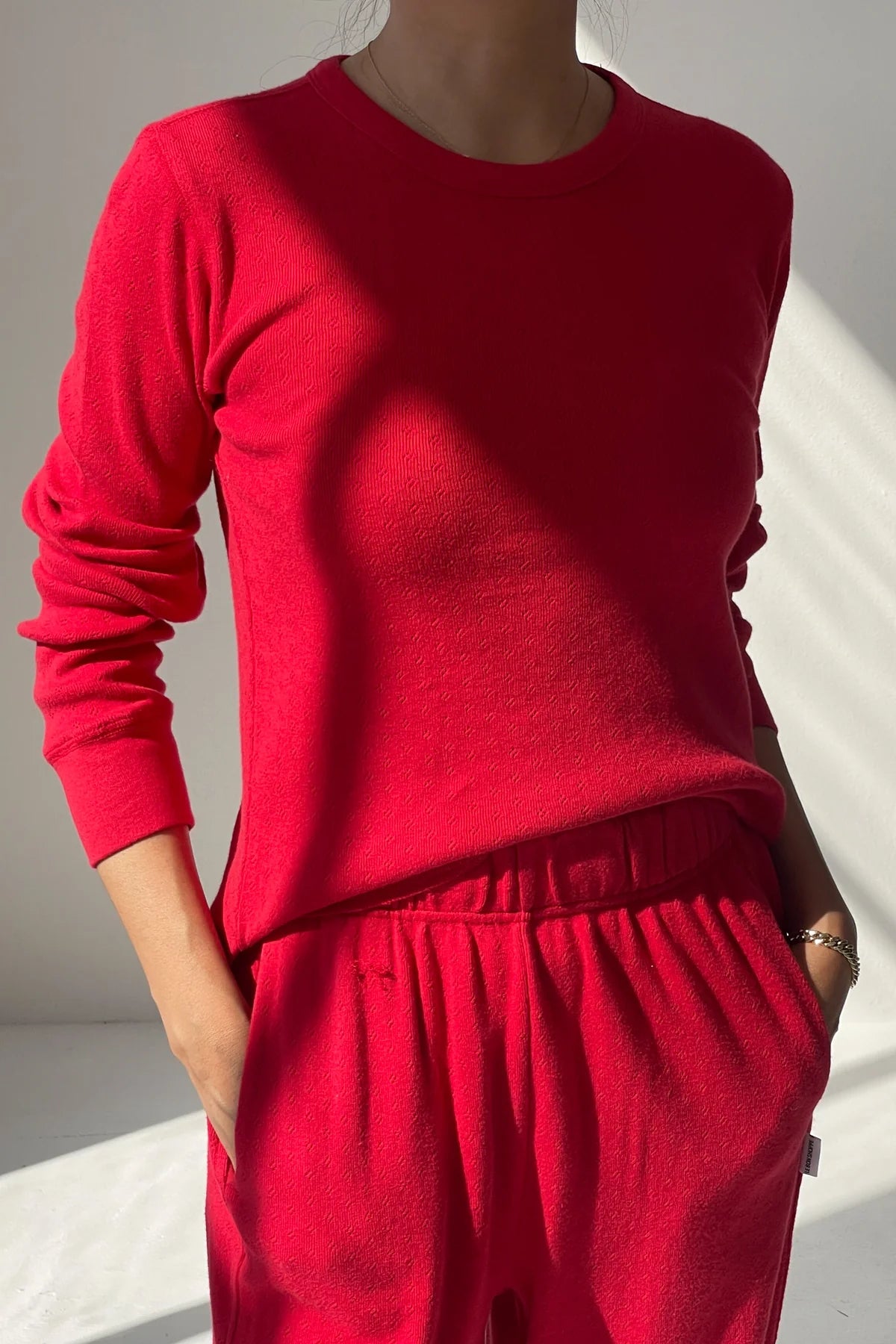 Le Bon Shoppe - Pointelle Fundamental Tee | Red Apple