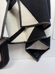 Proenza Schouler Colorblock Cashmere Blanket Cape In Off White / Black (OS)