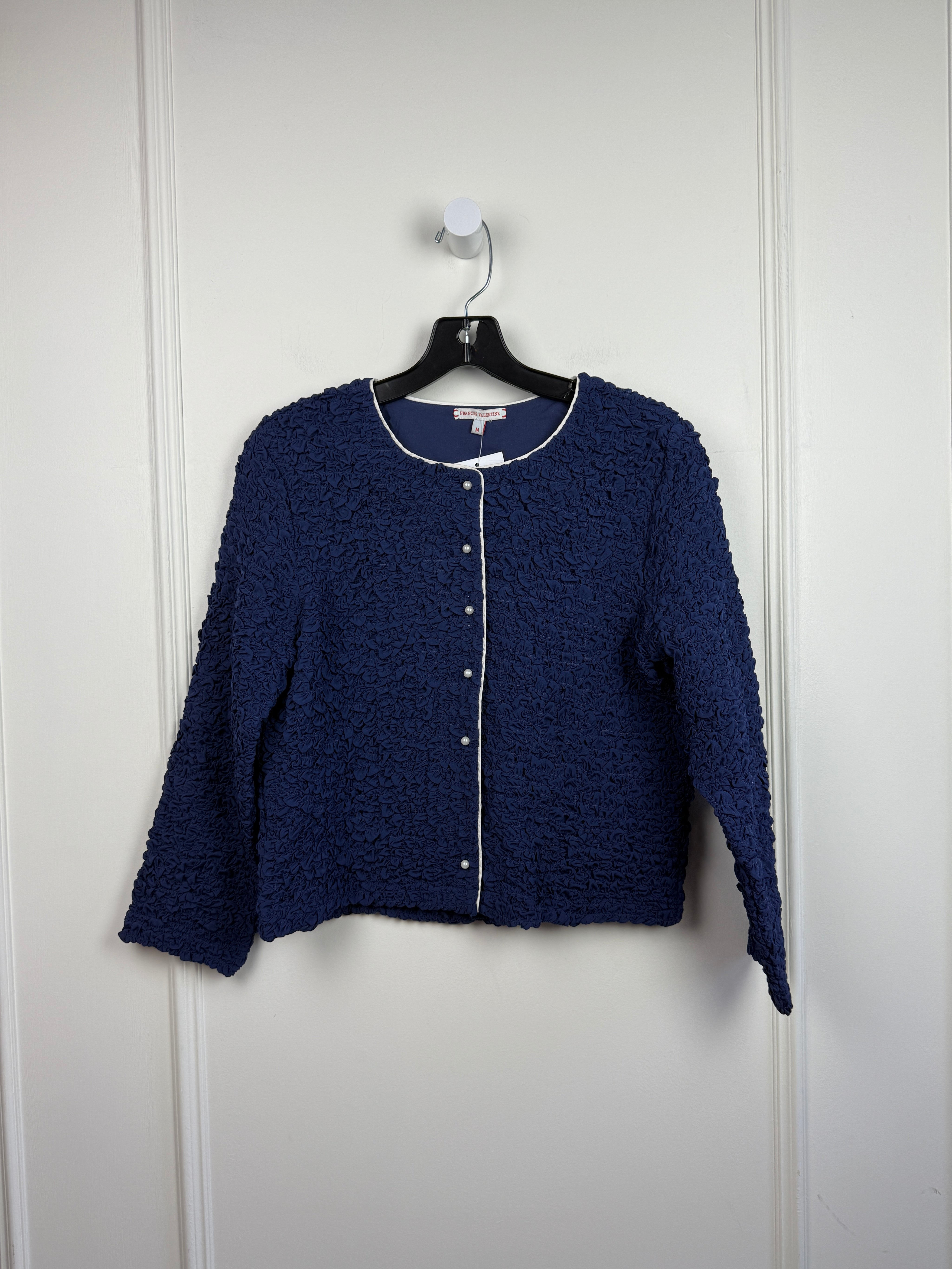 Frances Valentine Crinkle Blazer Top (M)