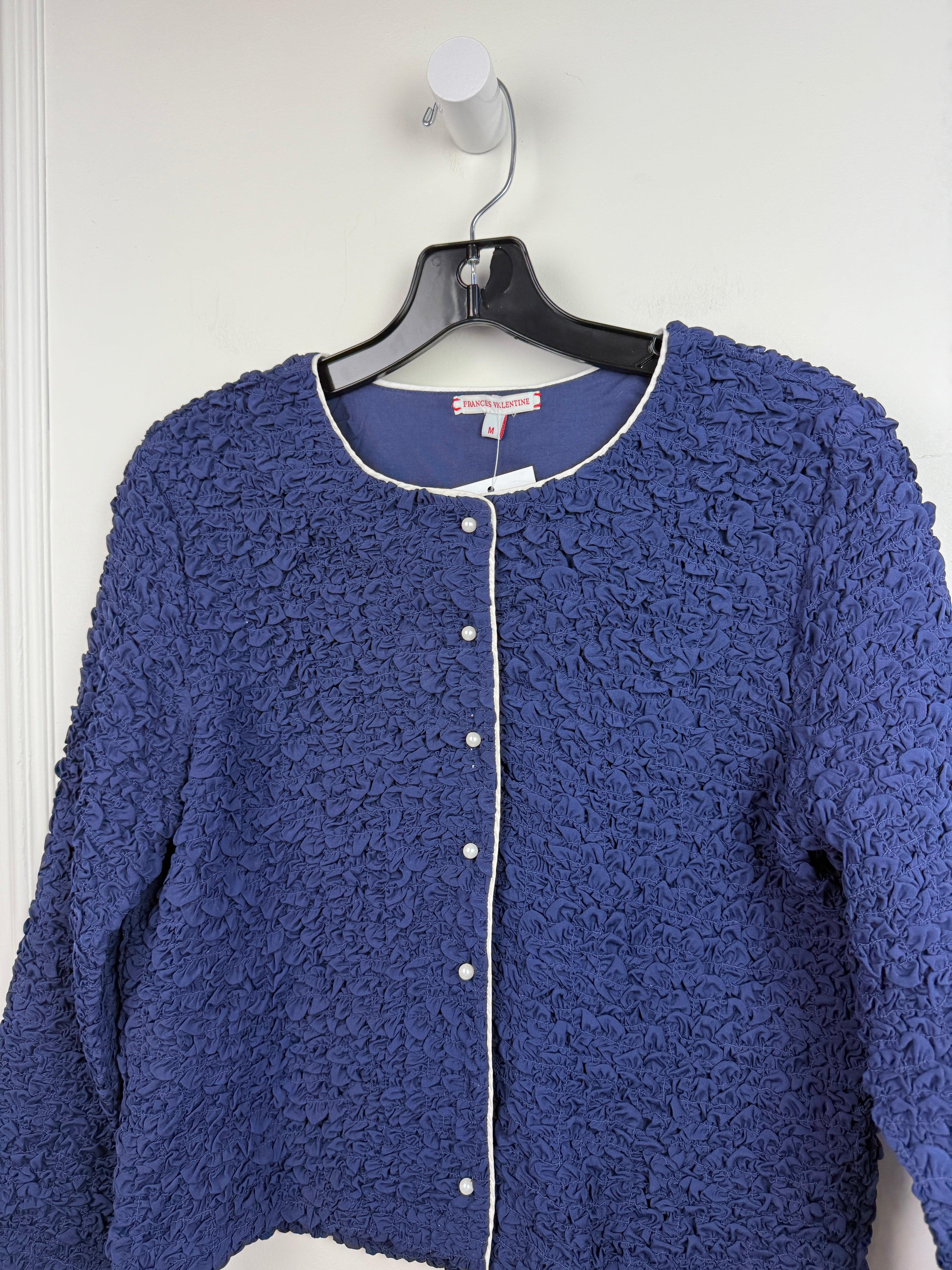 Frances Valentine Crinkle Blazer Top (M)