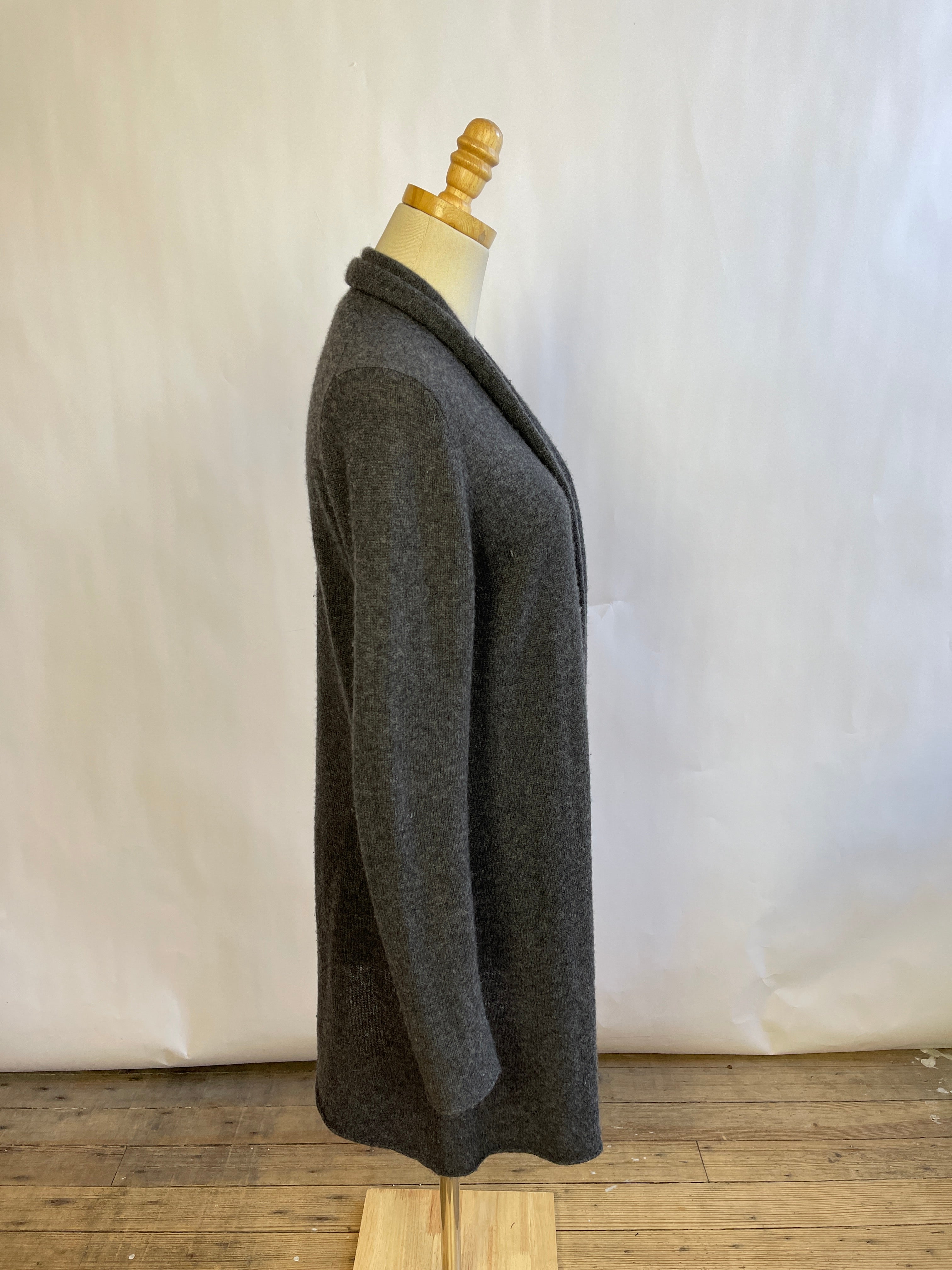 White + Warren Grey Cardigan (M)