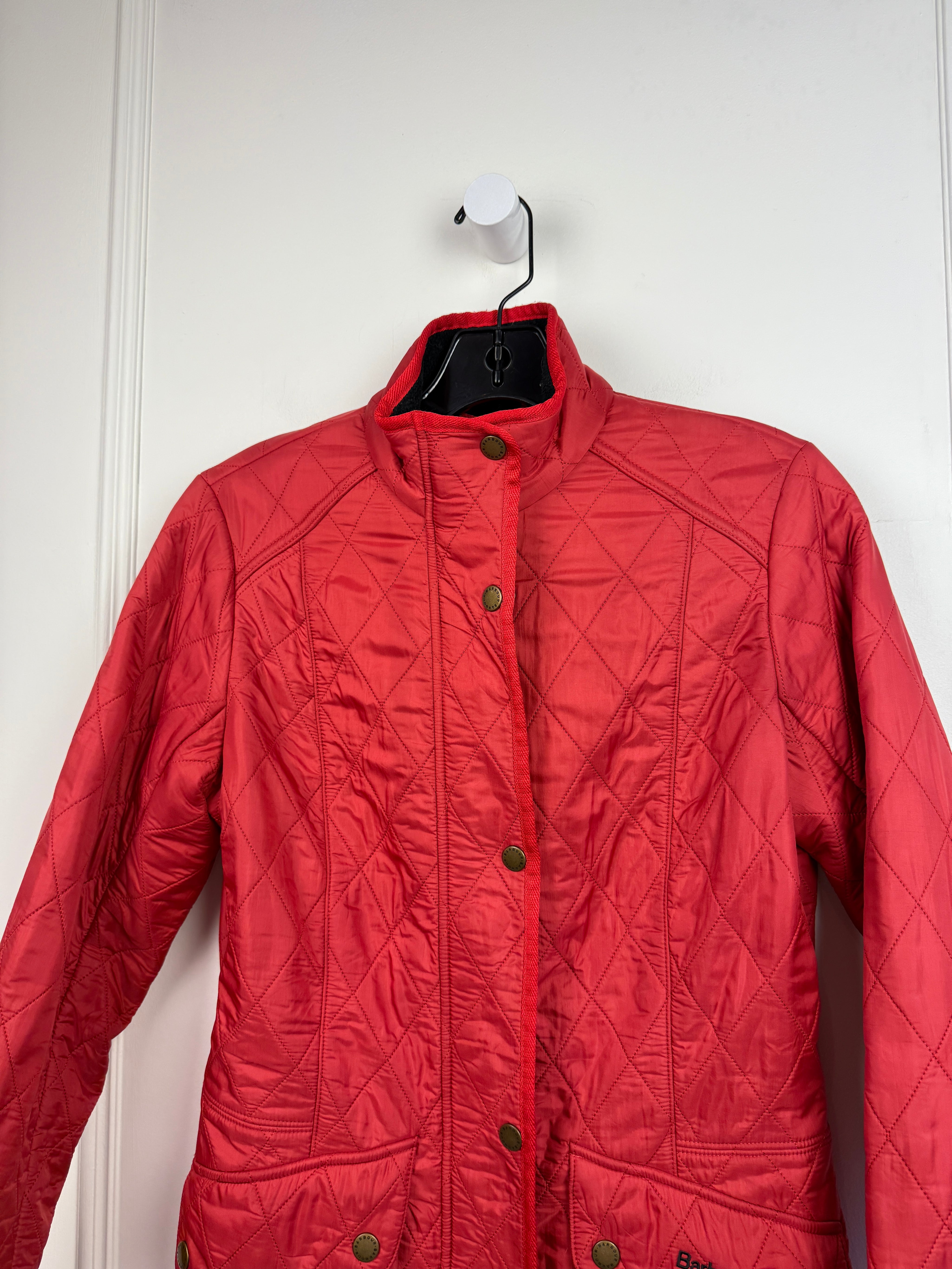 Barbour Quilted Red Jacket (6/M)