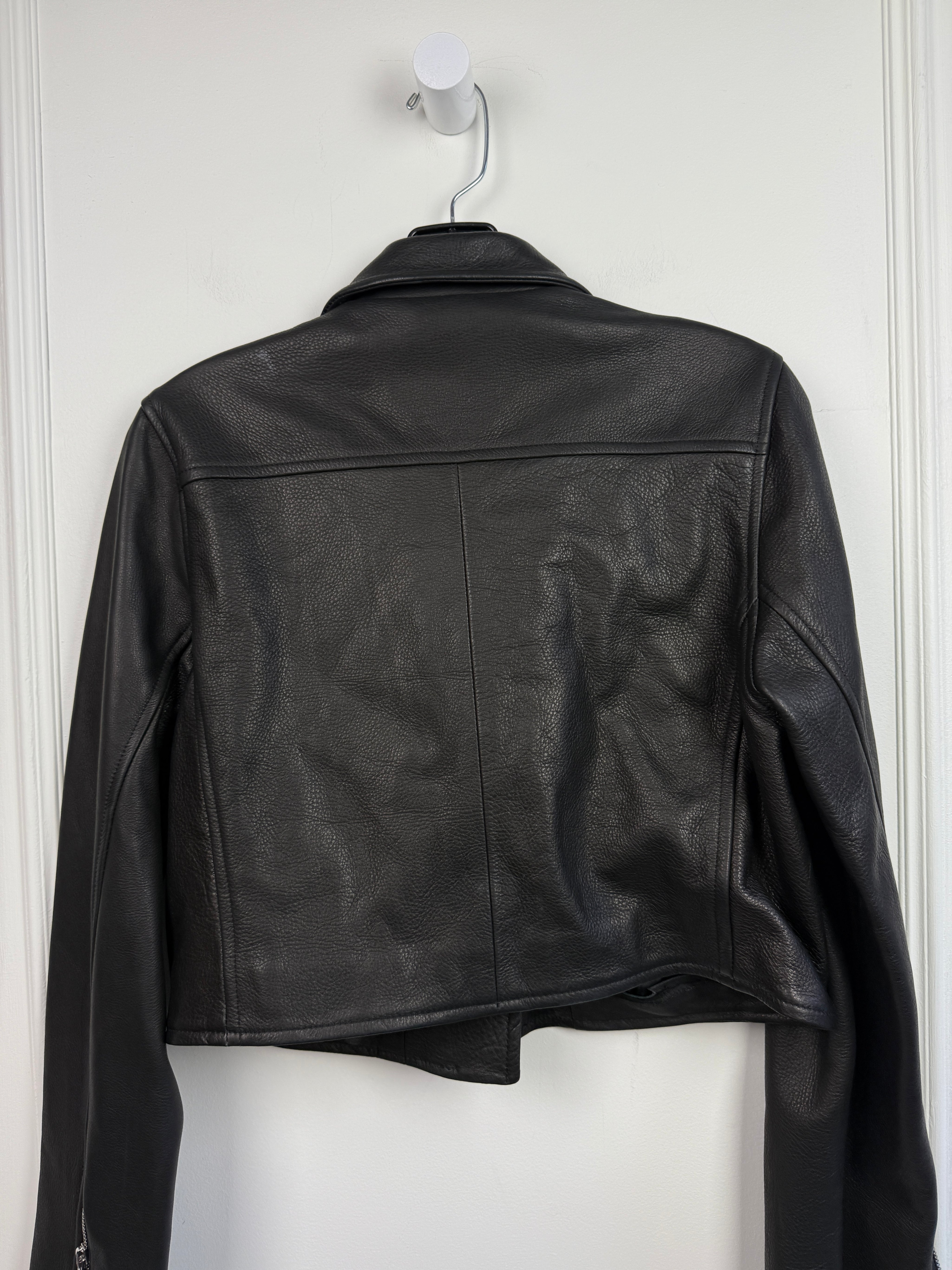 Laer Black Moto Jacket (L)