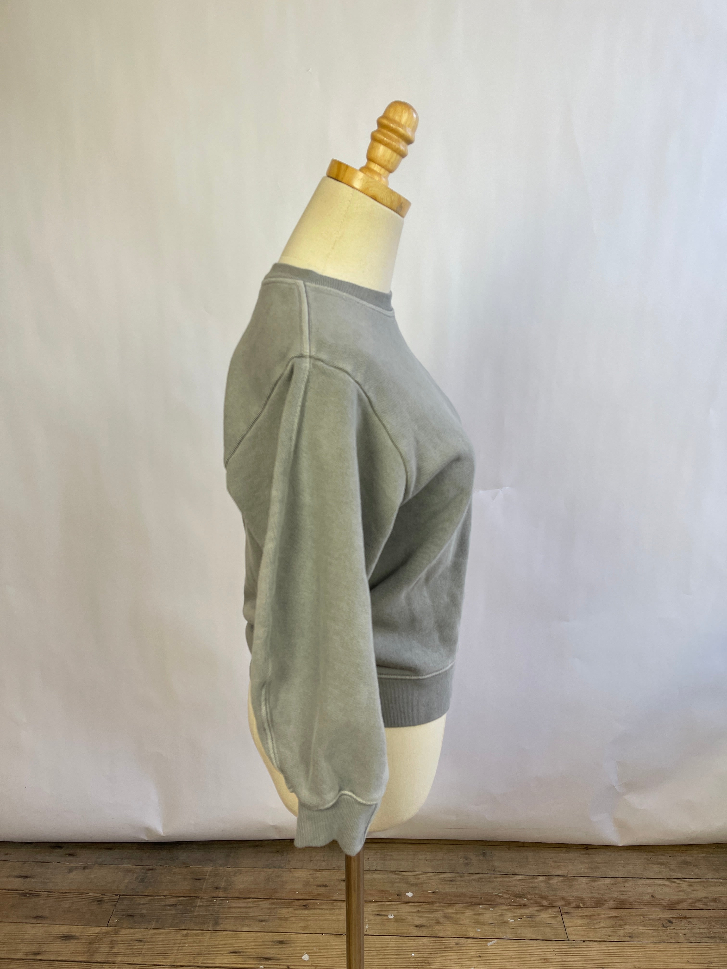 AGOLDE Grey "Thora 3/4 Sleeve Sweatshirt" (XS)