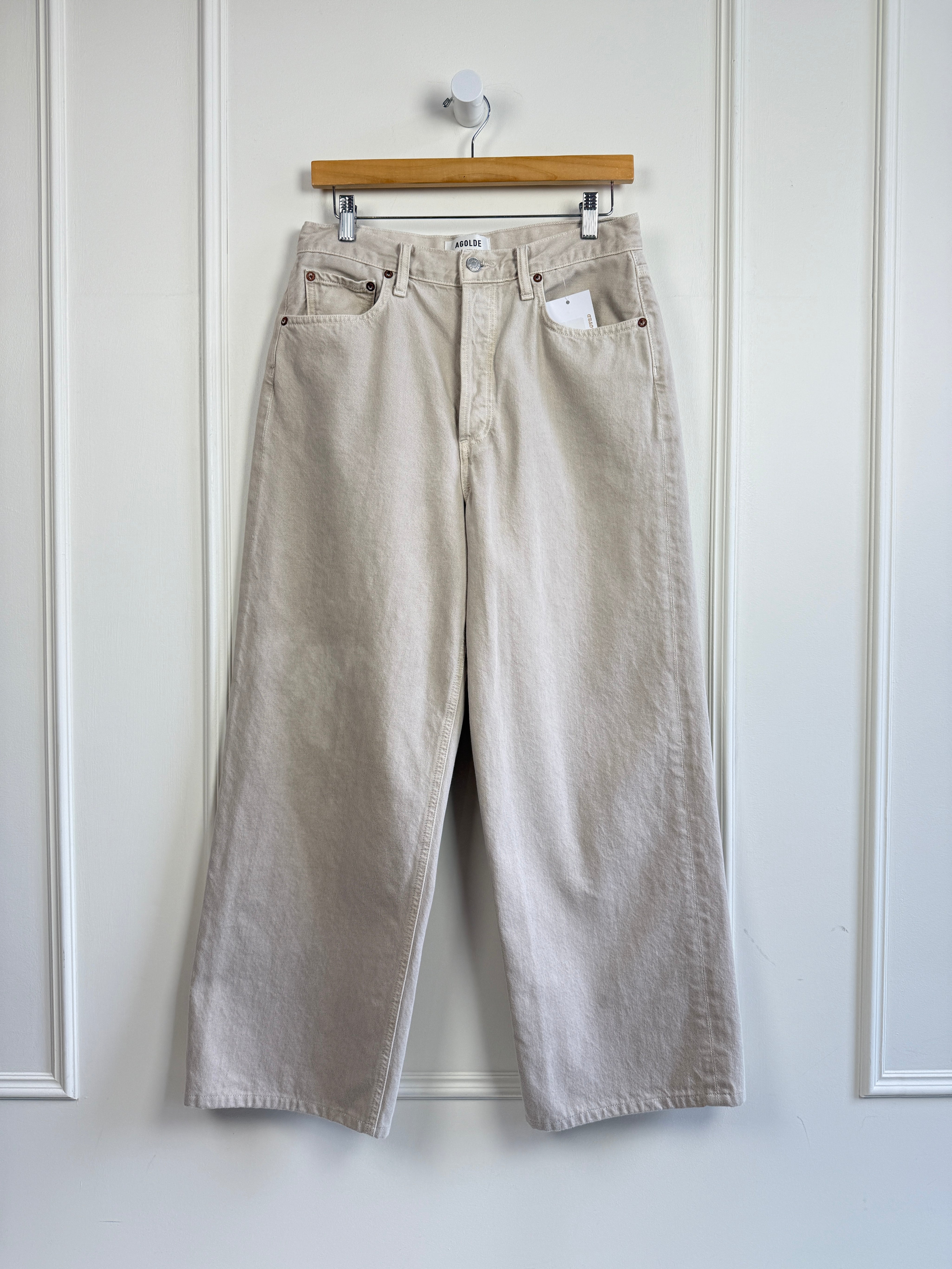 AGOLDE Low Slung Baggy Denim - Bone (2/26)