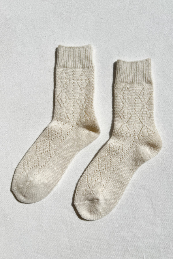 Le Bon Shoppe - Cashmere Pointelle Socks | Cream